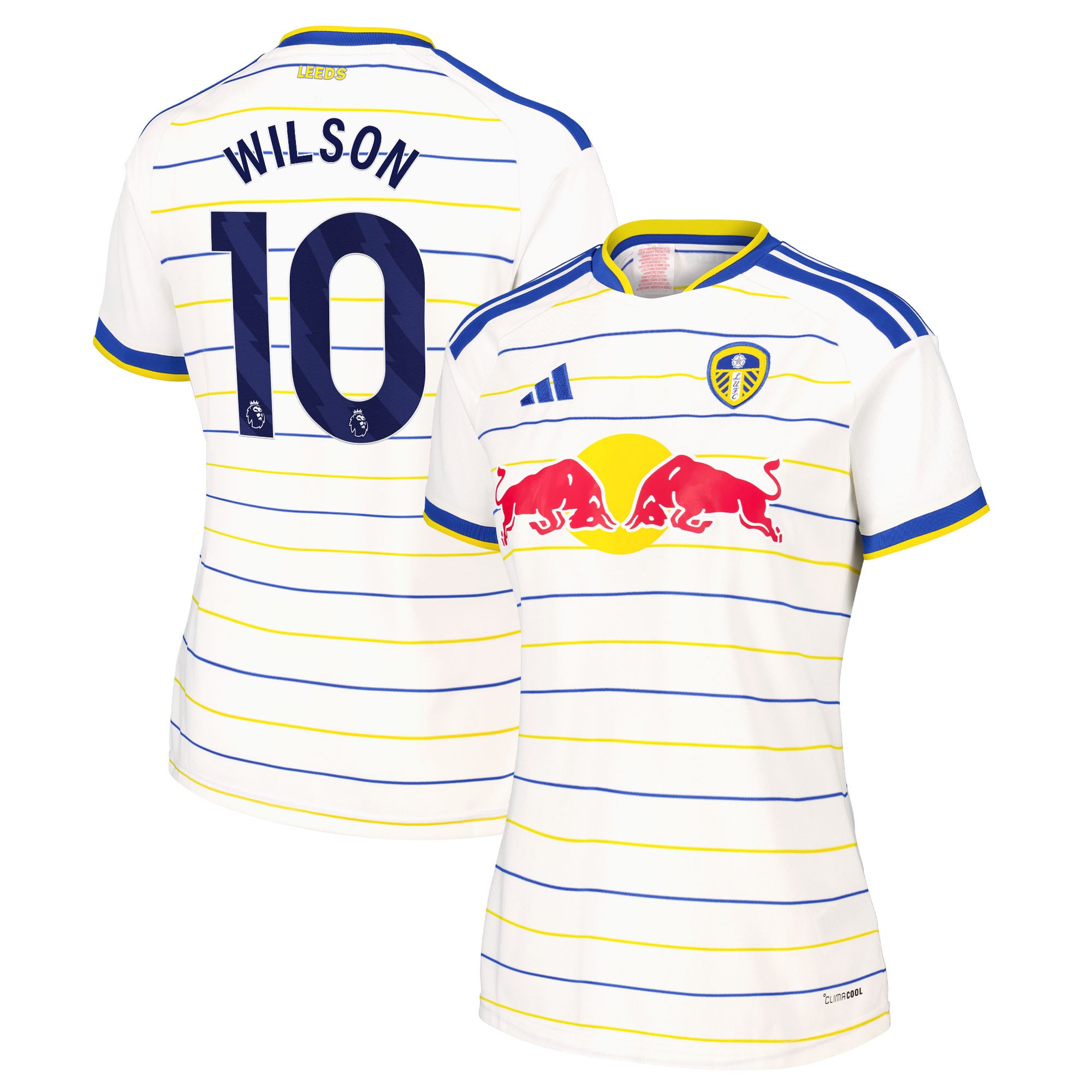 Leeds United adidas Home Shirt 2026-27 - Womens with Wilson 10 printing