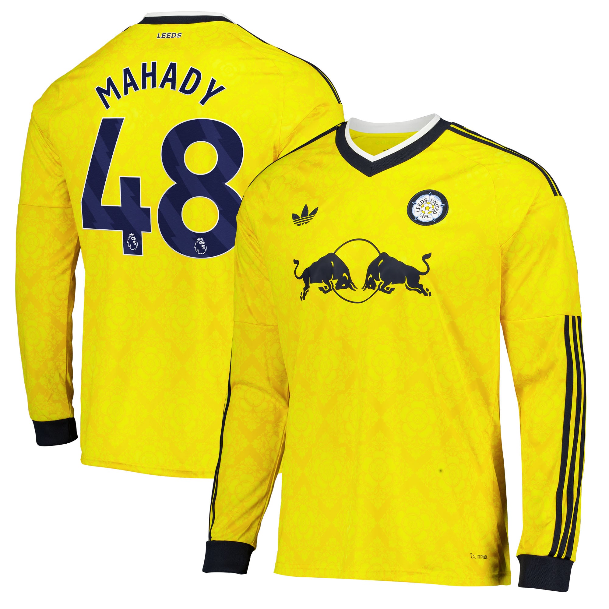 Leeds United adidas Away Shirt 2026-27 - Long Sleeve with Mahady 48 printing