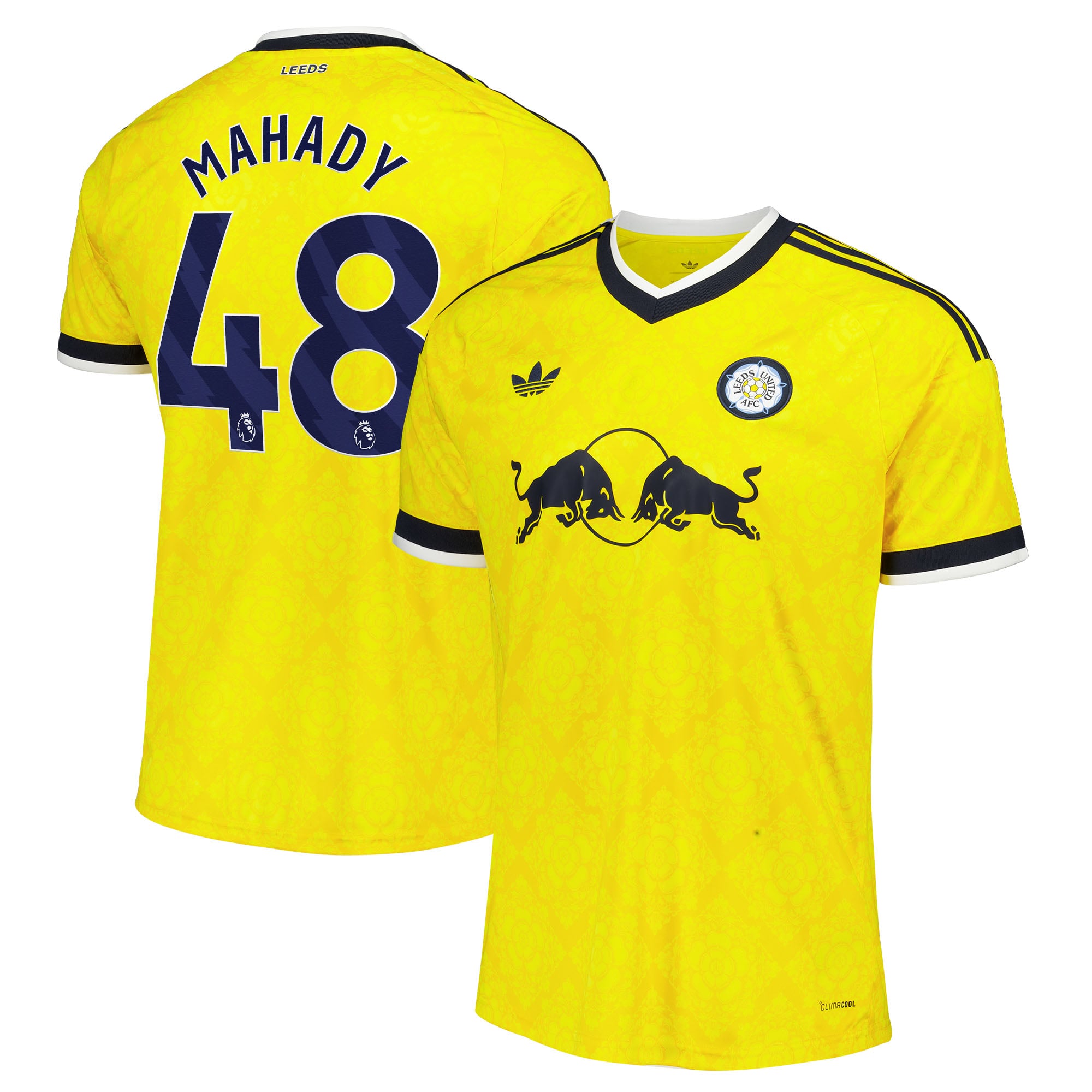Leeds United adidas Away Shirt 2026-27 with Mahady 48 printing