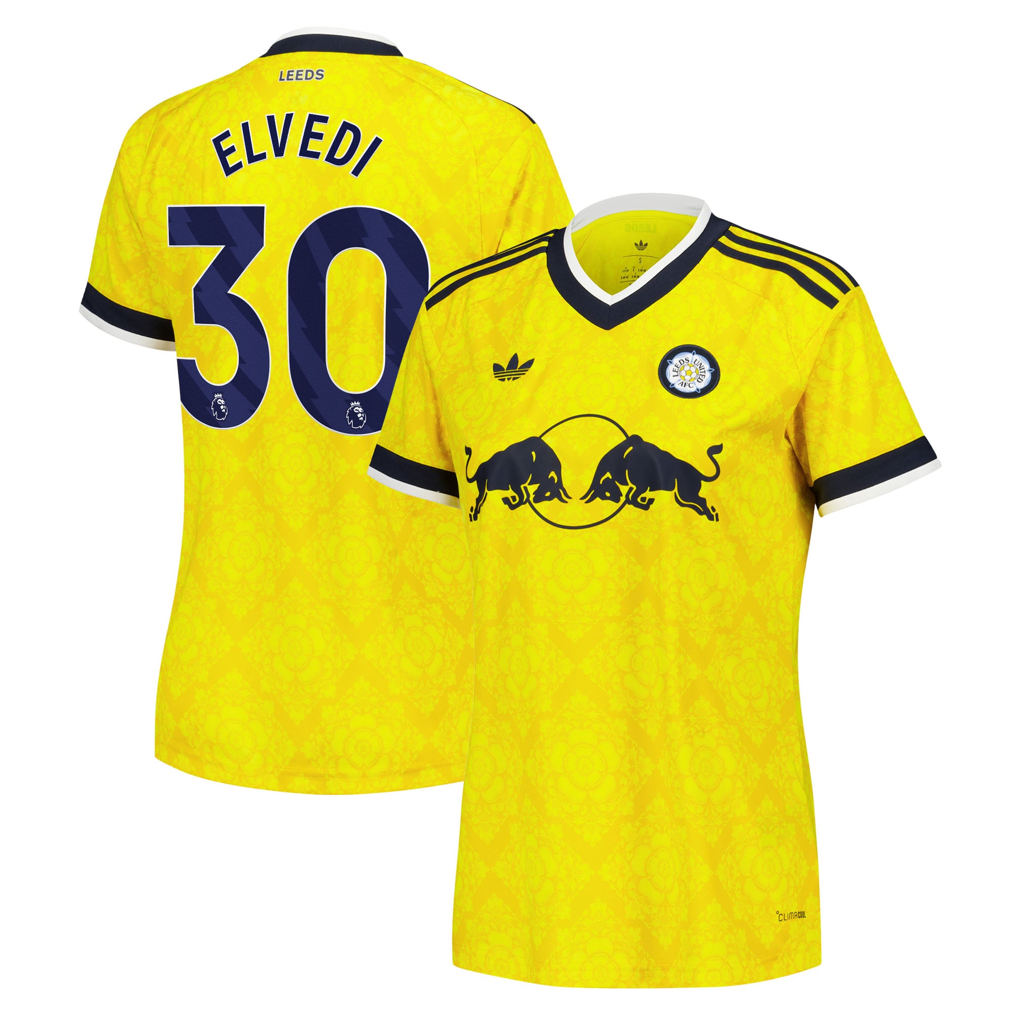 Leeds United adidas Away Shirt 2026-27 - Womens with Elvedi 30 printing
