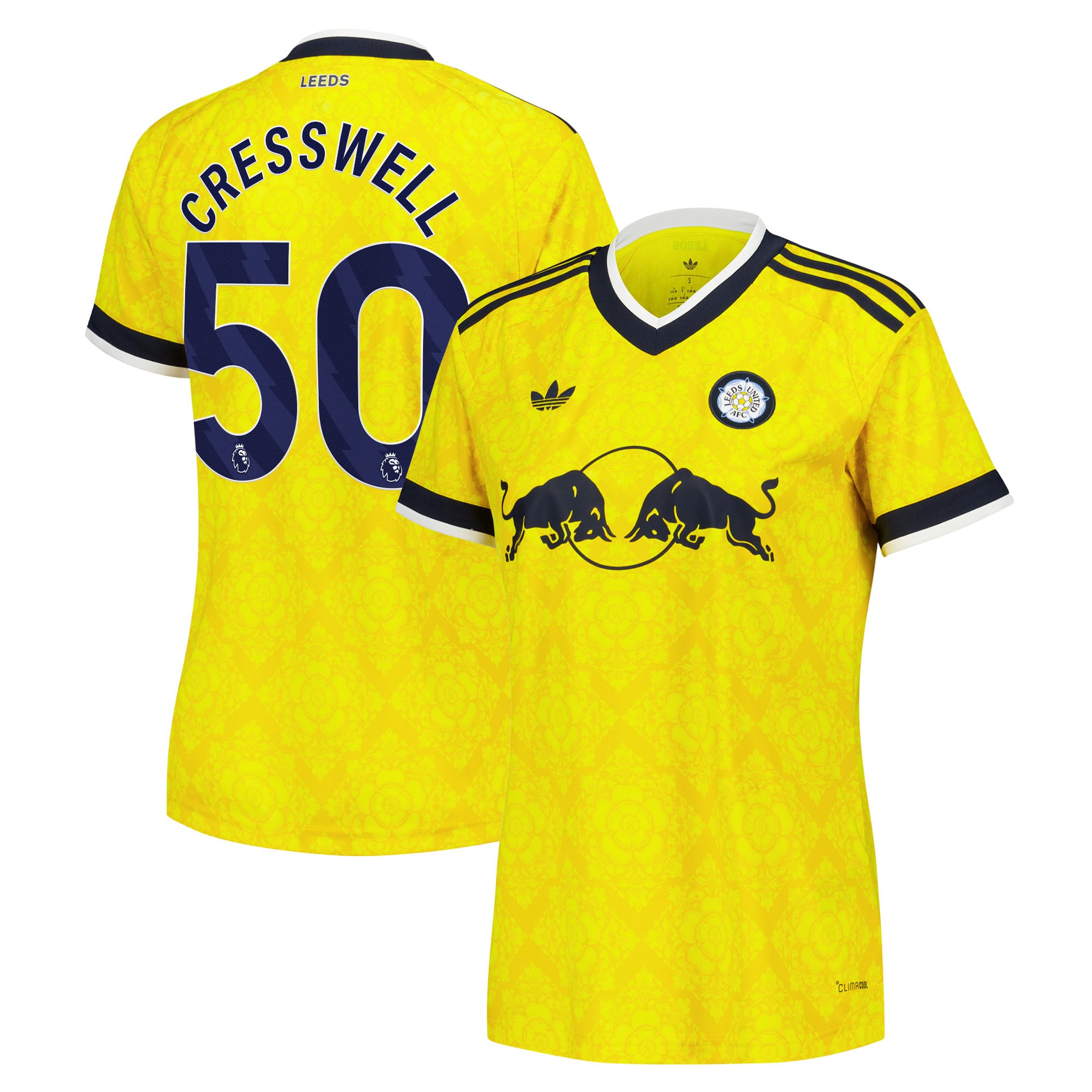 Leeds United adidas Away Shirt 2026-27 - Womens with Cresswell 50 printing