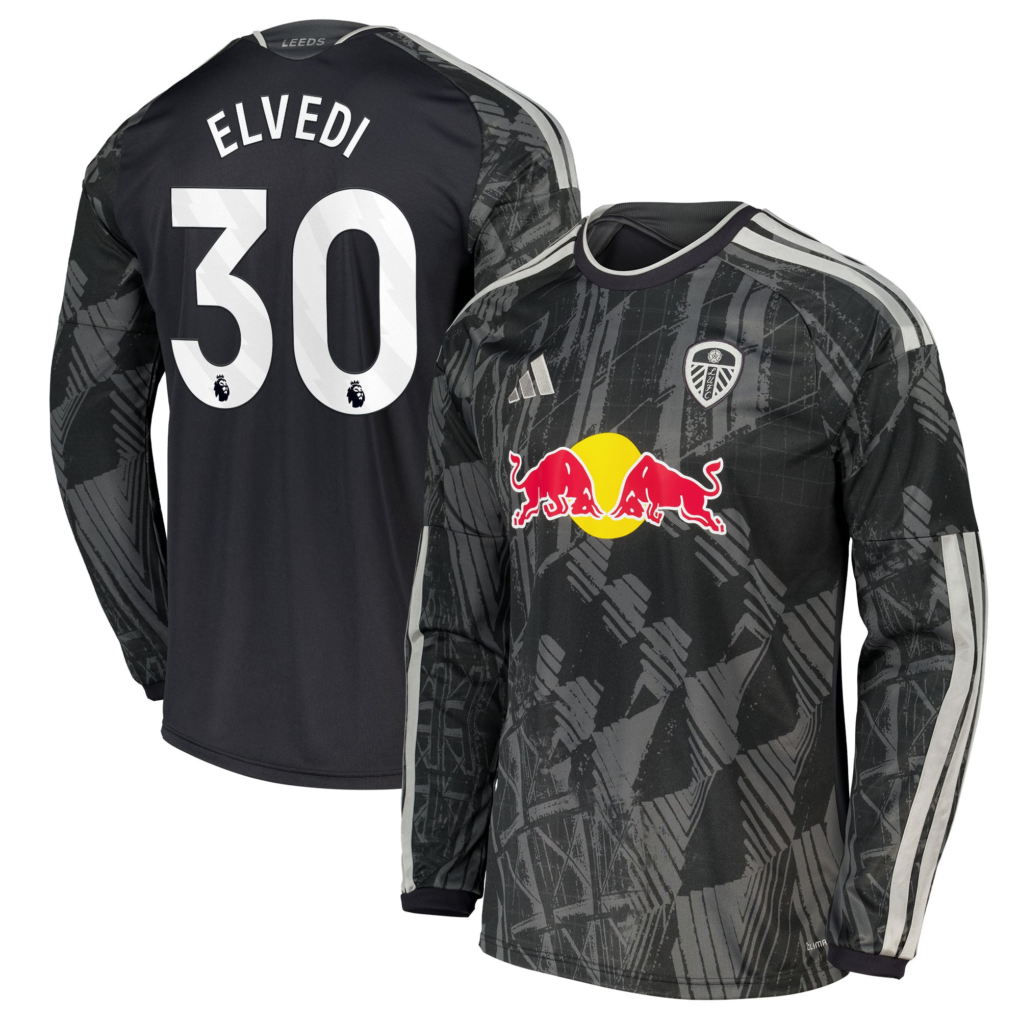 Leeds United adidas Third Shirt 2026-27 - Long Sleeve with Elvedi 30 printing
