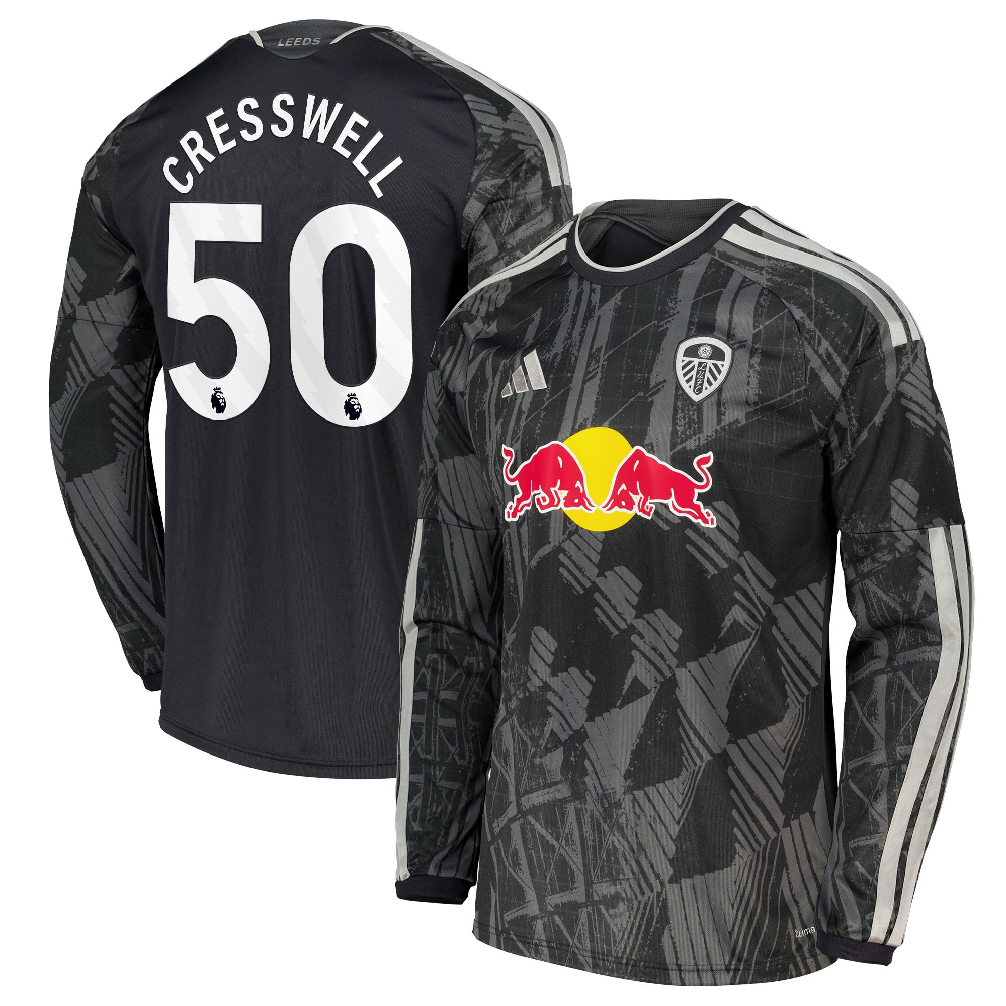 Leeds United adidas Third Shirt 2026-27 - Long Sleeve with Cresswell 50 printing