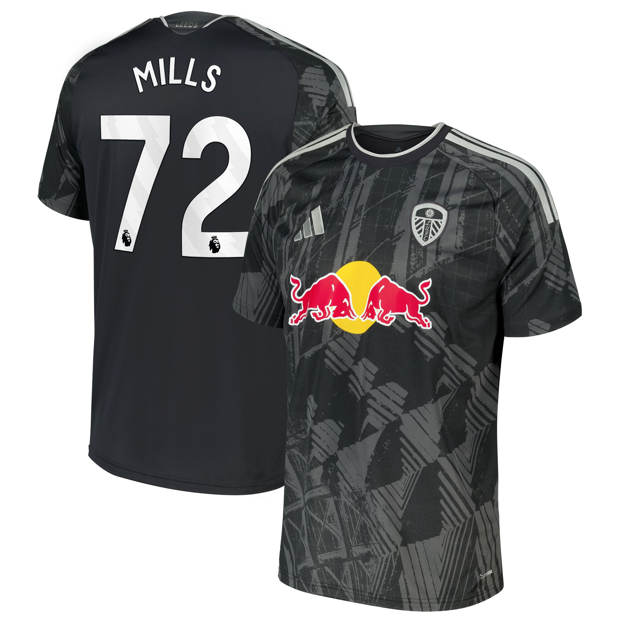 Leeds United adidas Third Shirt 2026-27 with Mills 72 printing