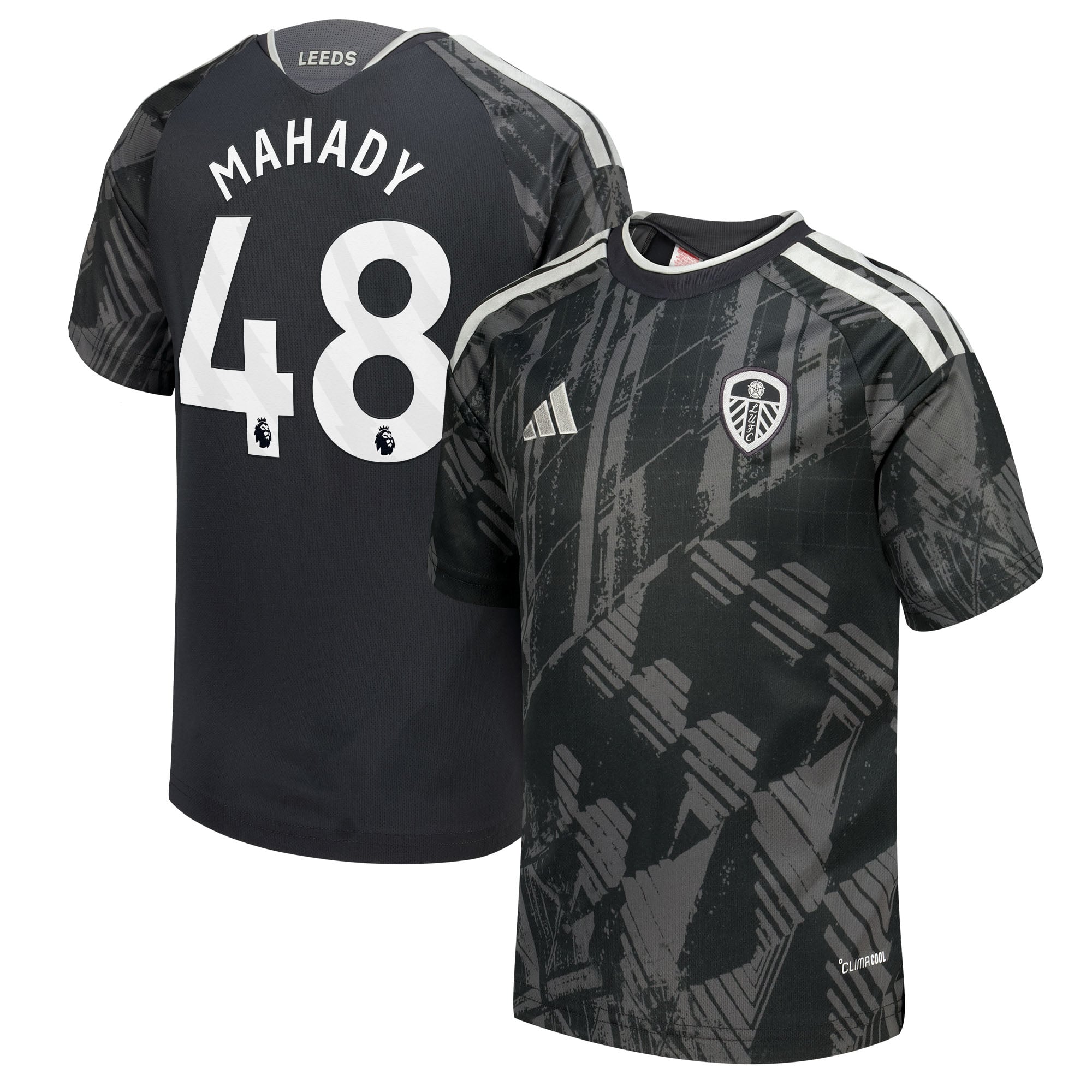 Leeds United adidas Third Shirt 2026-27 - Kids with Mahady 48 printing