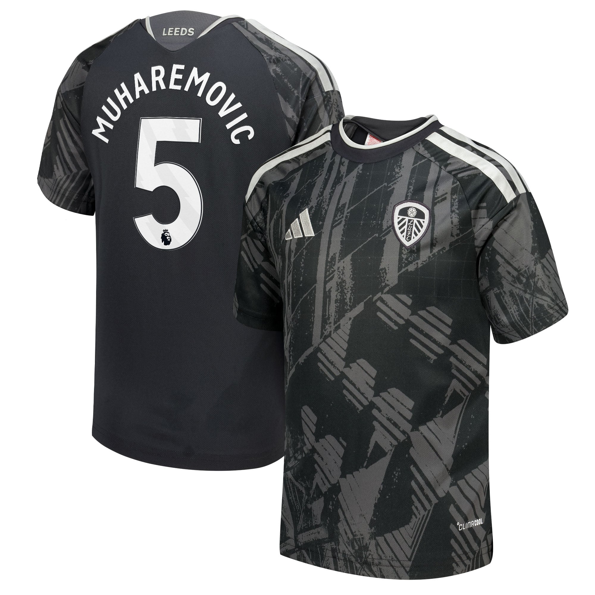 Leeds United adidas Third Shirt 2026-27 - Kids with Muharemovic 5 printing