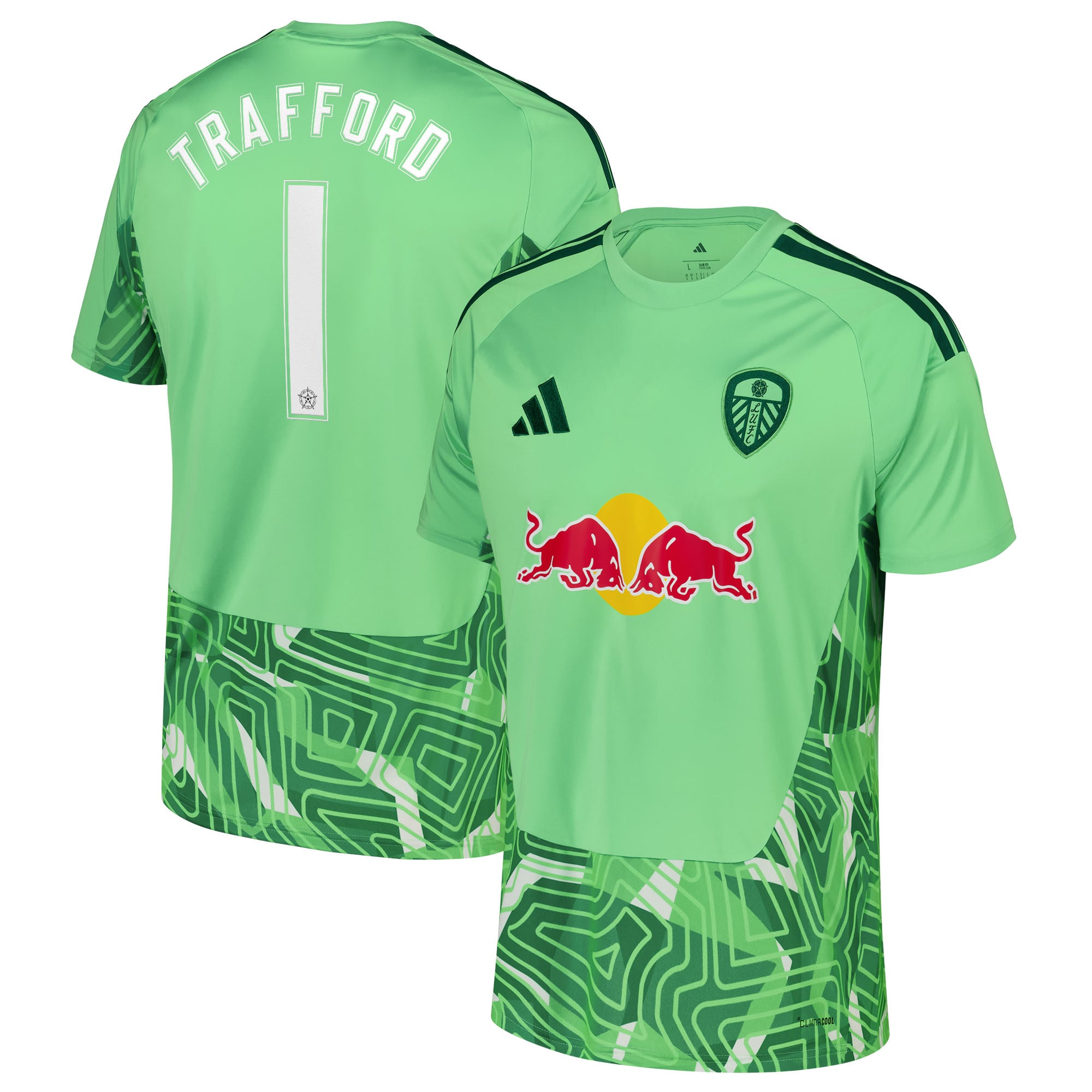 Leeds United adidas Goalkeeper Shirt 2026-27 with Trafford 1 Cup printing