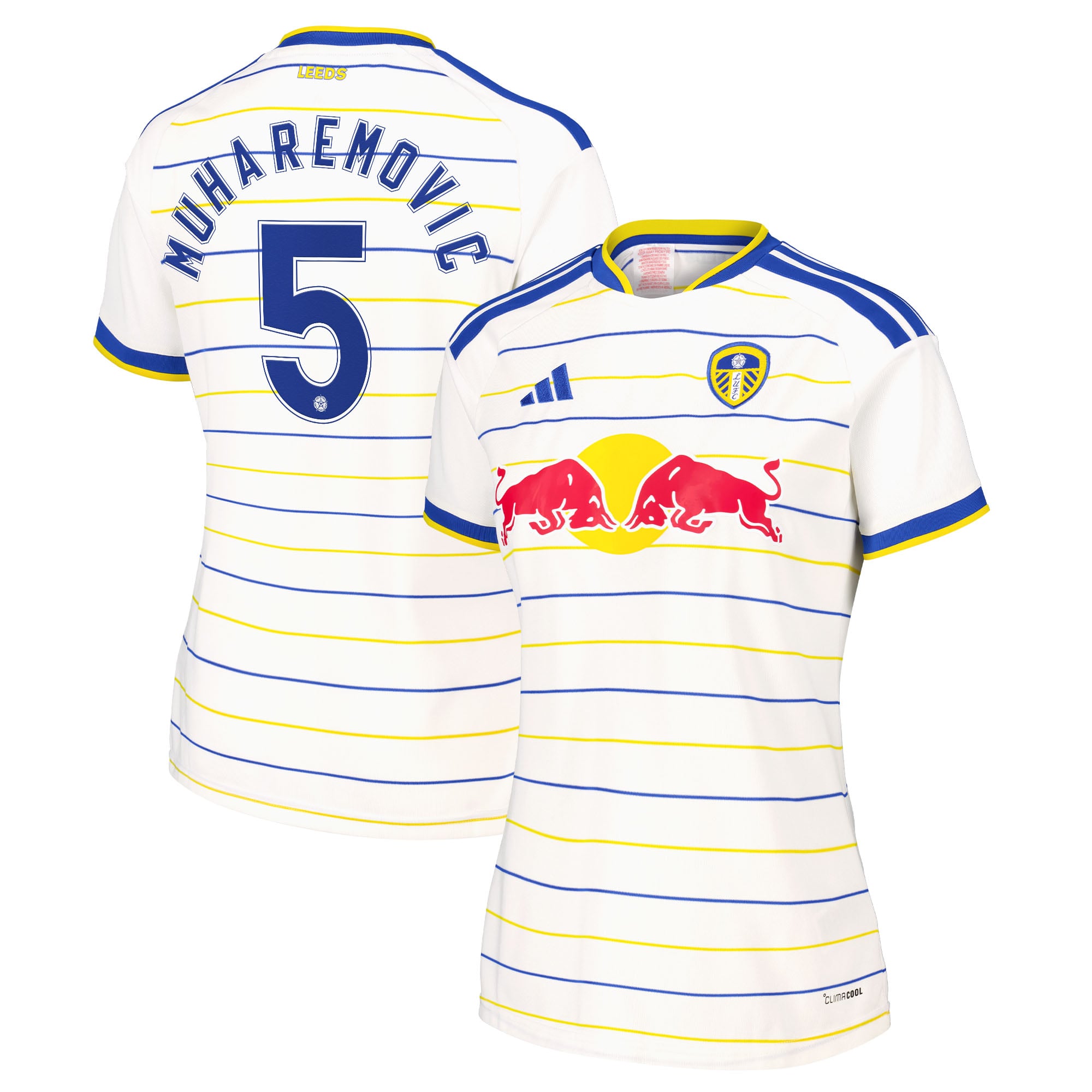 Leeds United adidas Home Shirt 2026-27 - Womens with Muharemovic 5 Cup printing