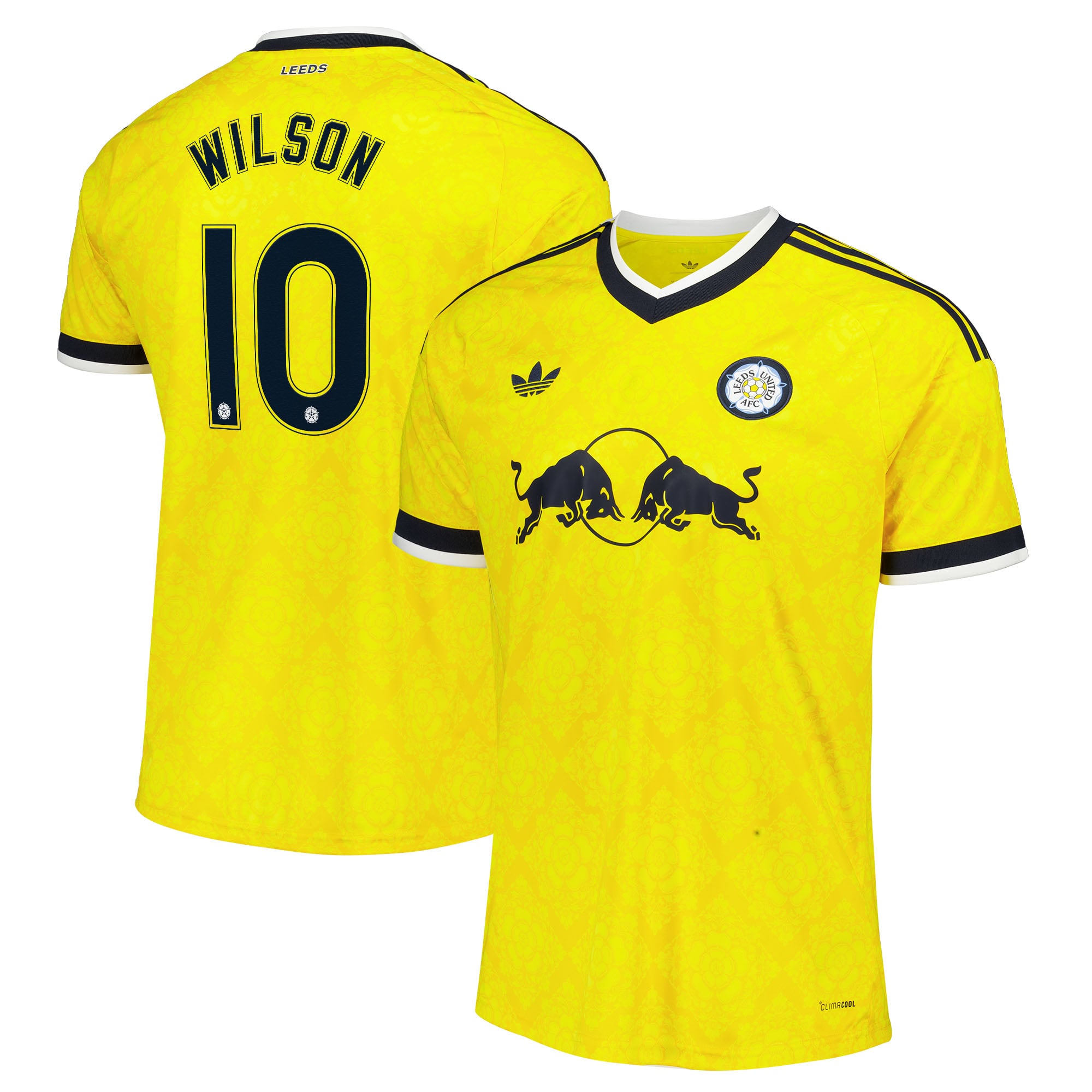 Leeds United adidas Away Shirt 2026-27 with Wilson 10 Cup printing