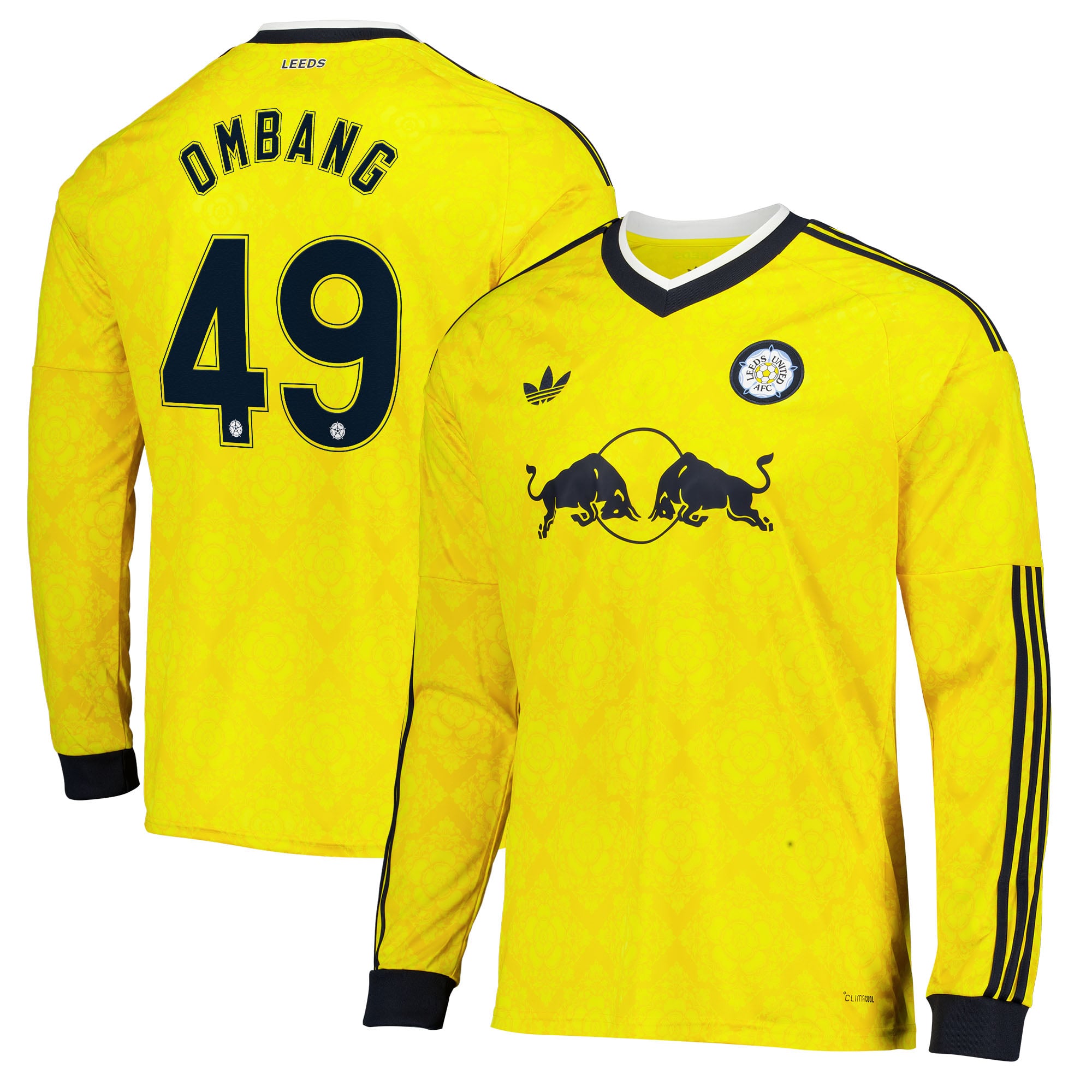 Leeds United adidas Away Shirt 2026-27 - Long Sleeve with Ombang 49 Cup printing