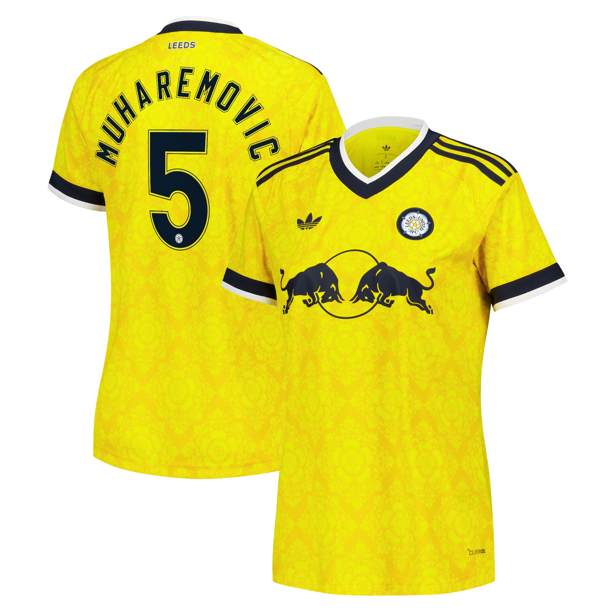 Leeds United adidas Away Shirt 2026-27 - Womens with Muharemovic 5 Cup printing