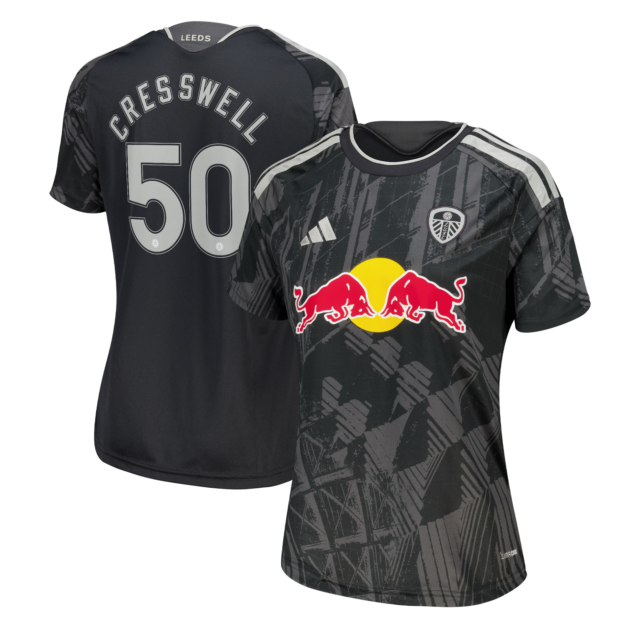 Leeds United adidas Third Shirt 2026-27 - Womens with Cresswell 50 Cup printing, , rebel_hi-res