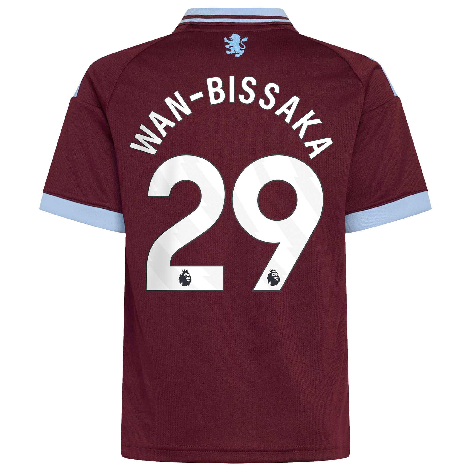 Aston Villa adidas Home Shirt 2026-27 - Kids with Wan-Bissaka 29 printing, , rebel_hi-res