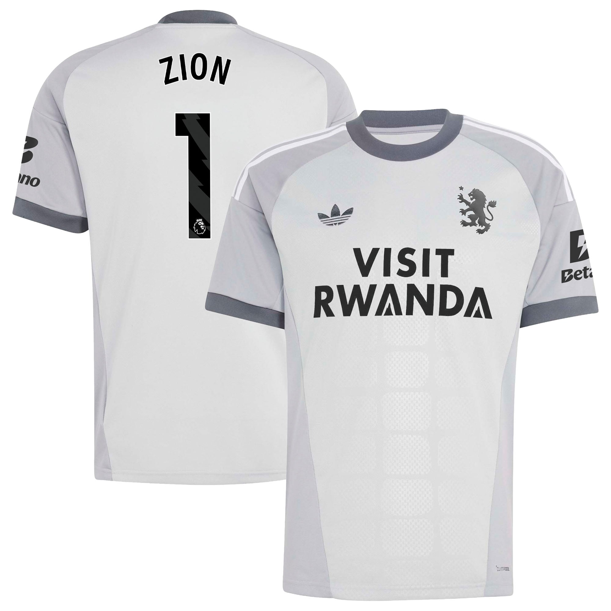 Aston Villa adidas Goalkeeper Shirt 2026-27 with Zion 1 printing
