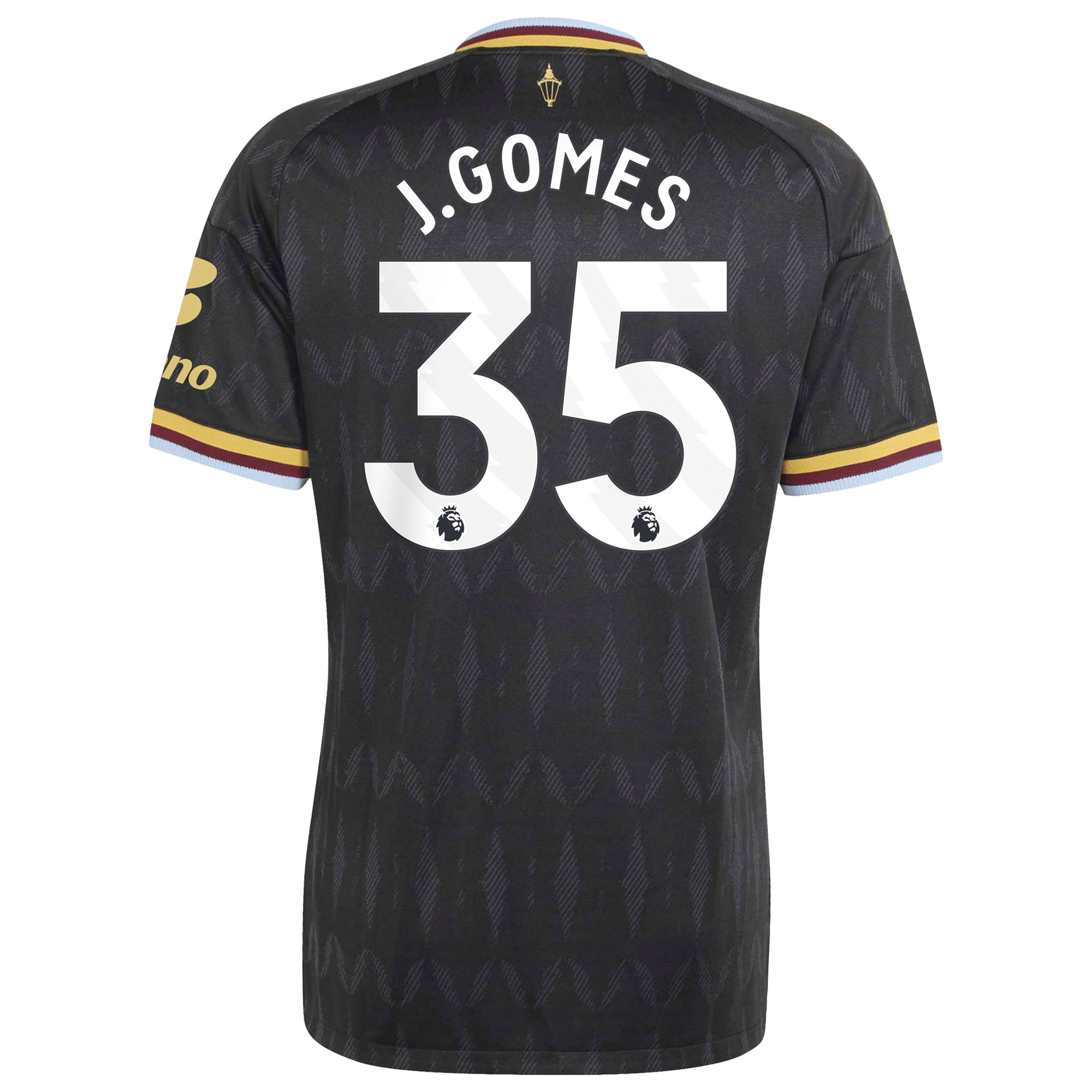 Aston Villa adidas Away Authentic Shirt 2026-27 with J.Gomes 35 printing, , rebel_hi-res