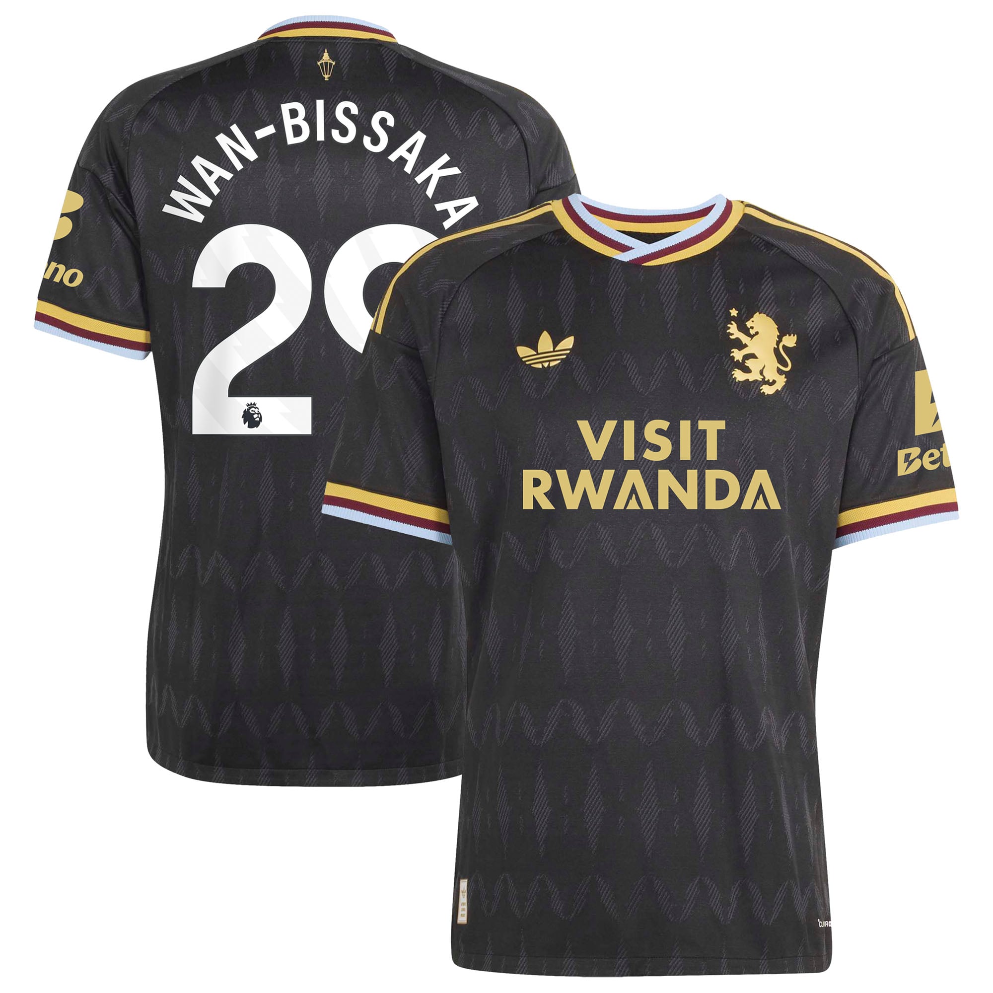 Aston Villa adidas Away Authentic Shirt 2026-27 with Wan-Bissaka 29 printing, , rebel_hi-res