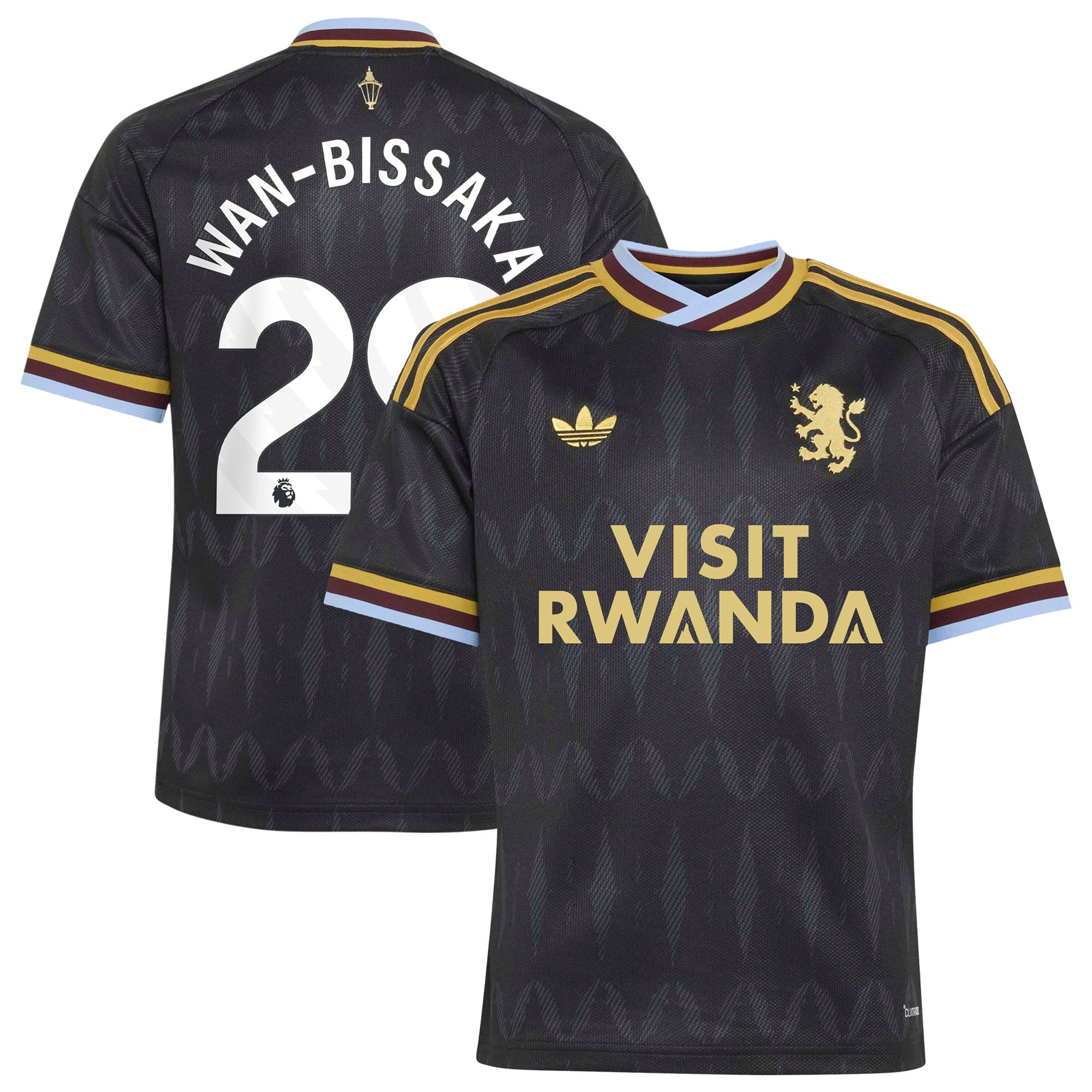 Aston Villa adidas Away Shirt 2026-27 - Kids with Wan-Bissaka 29 printing
