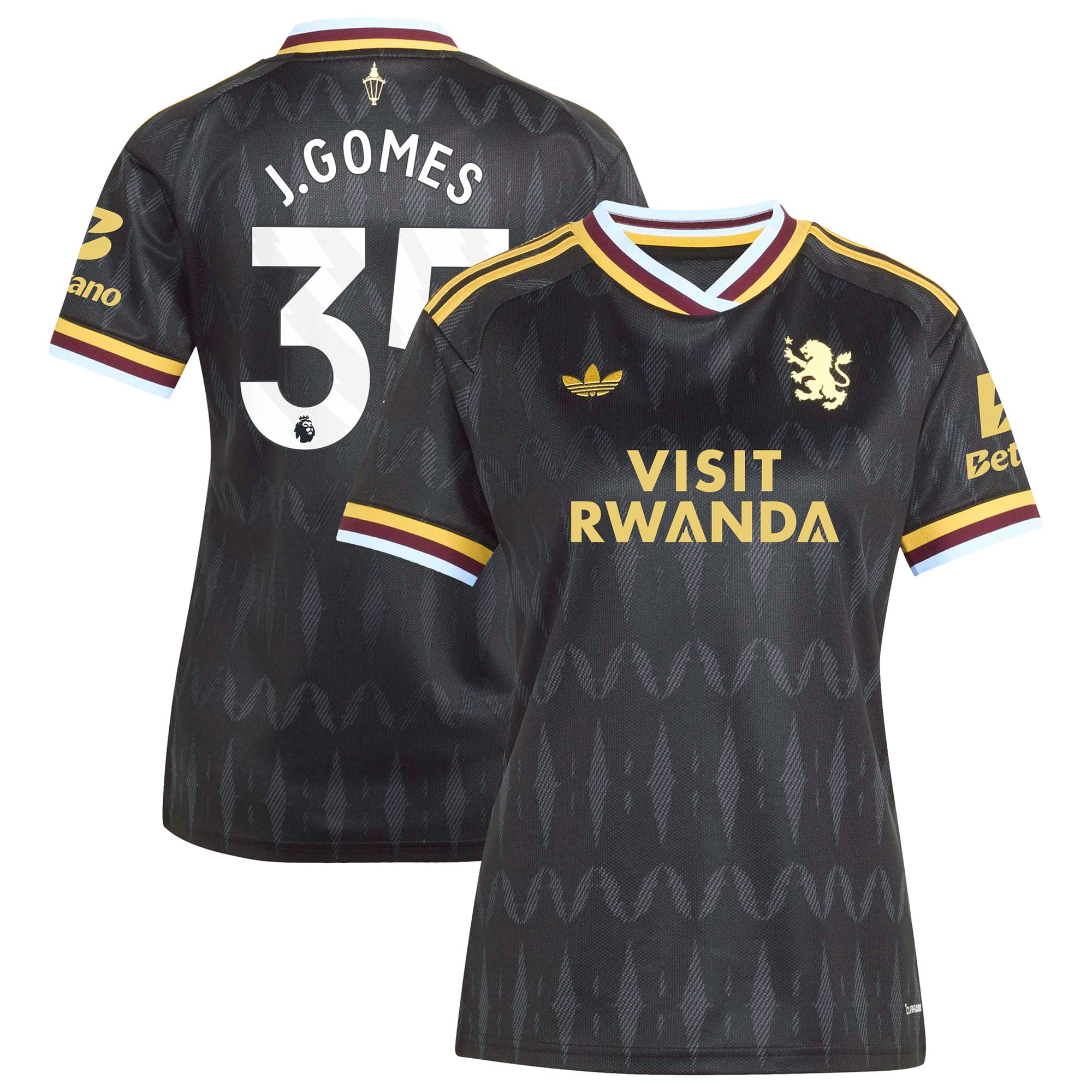 Aston Villa adidas Away Shirt 2026-27 - Womens with J.Gomes 35 printing