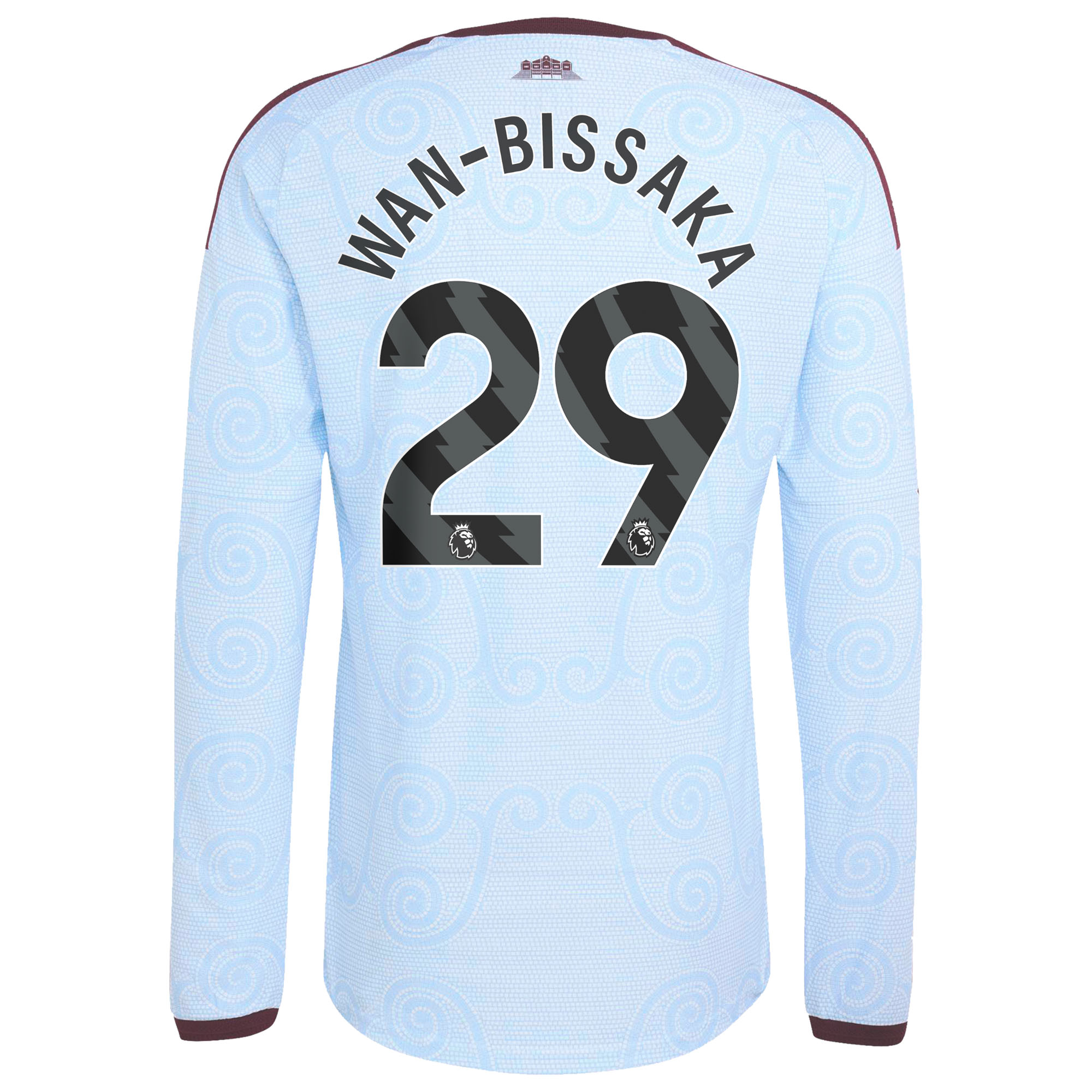 Aston Villa adidas Third Authentic Shirt 2026-27 - Long Sleeve with Wan-Bissaka 29 printing, , rebel_hi-res