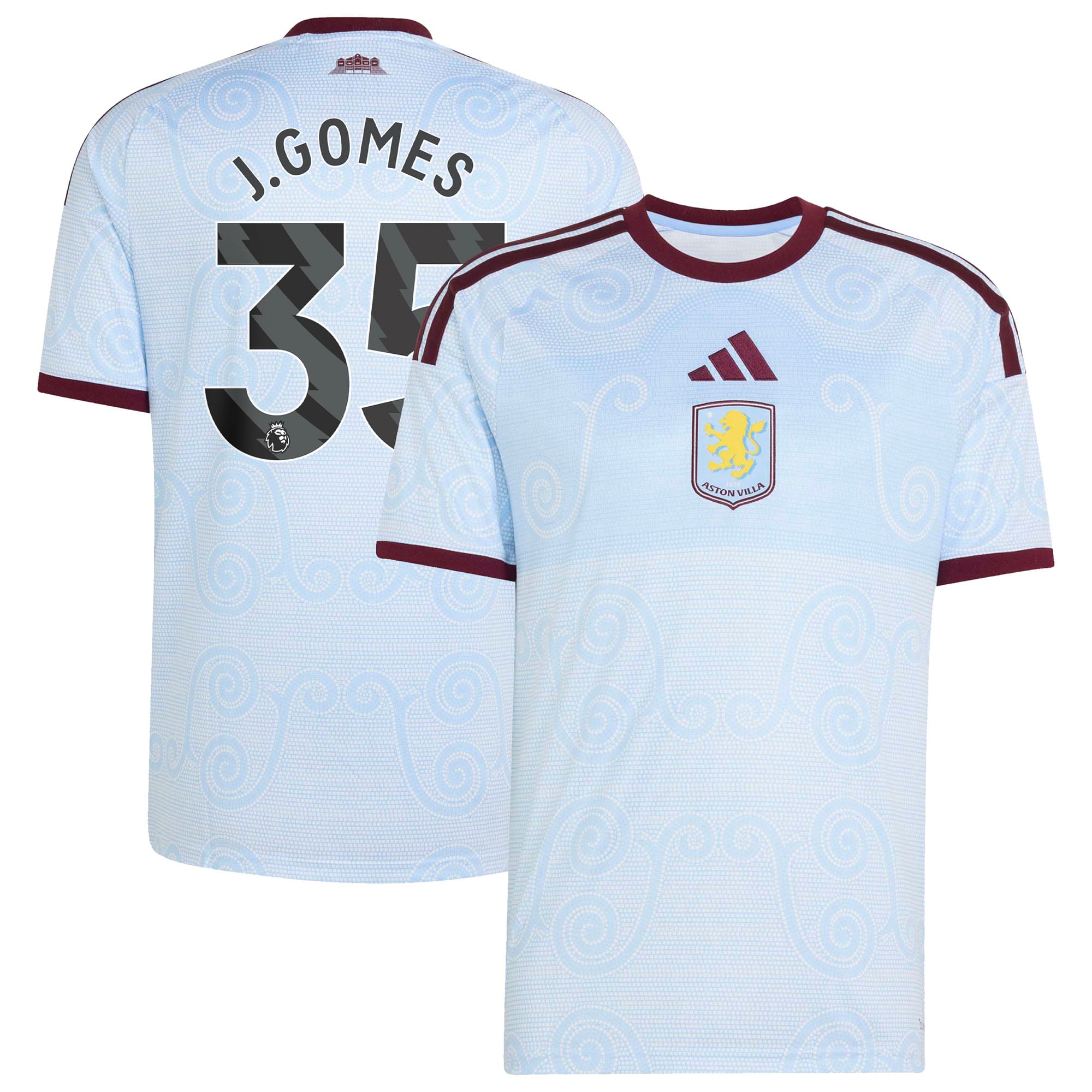 Aston Villa adidas Third Shirt 2026-27 with J.Gomes 35 printing