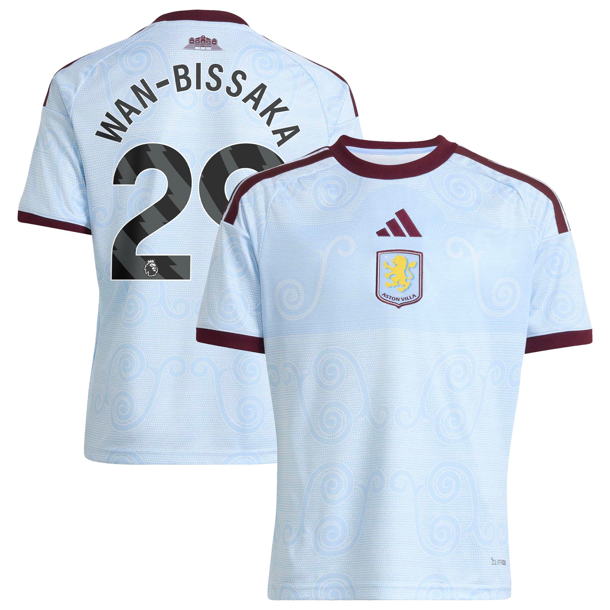 Aston Villa adidas Third Shirt 2026-27 - Kids with Wan-Bissaka 29 printing