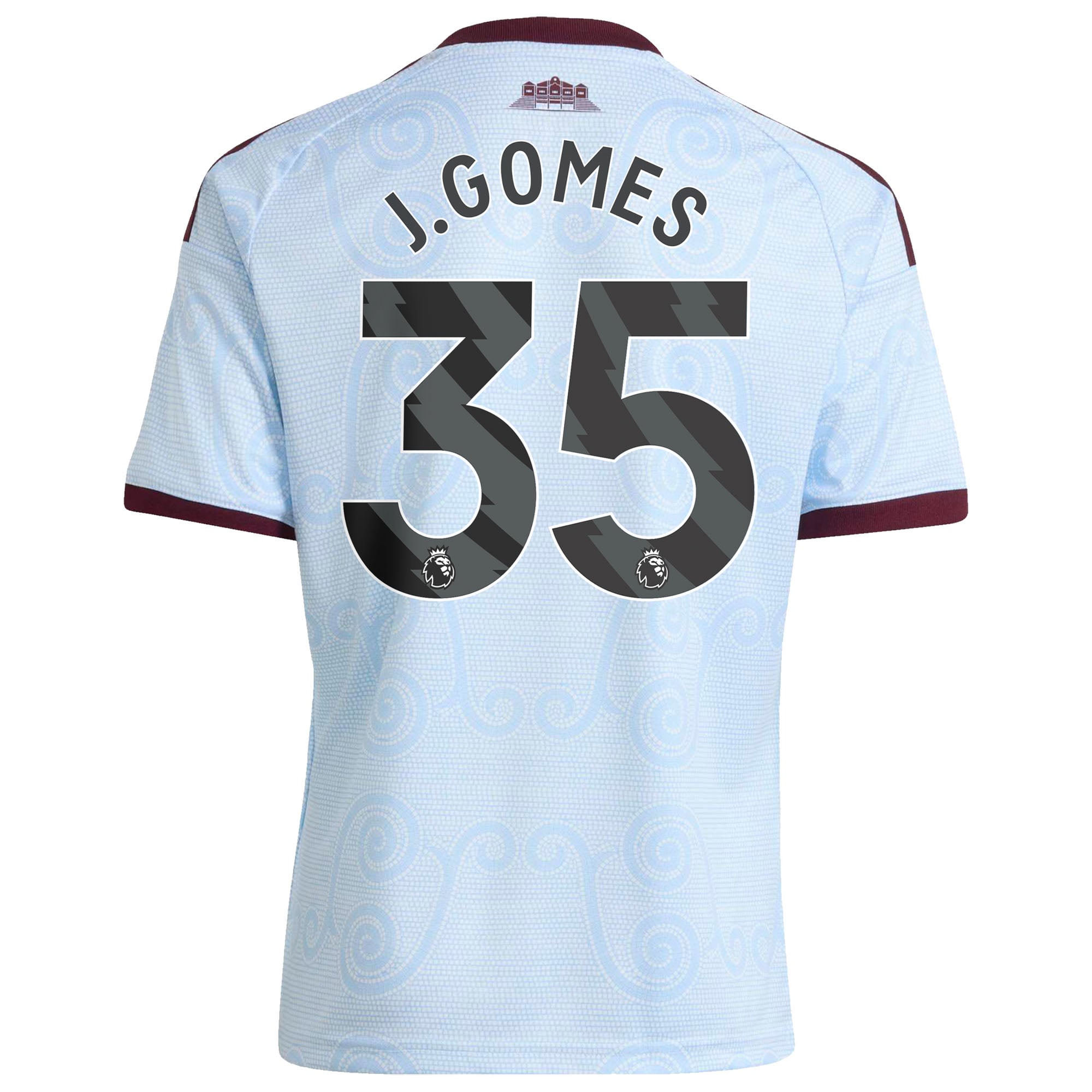 Aston Villa adidas Third Shirt 2026-27 - Kids with J.Gomes 35 printing, , rebel_hi-res