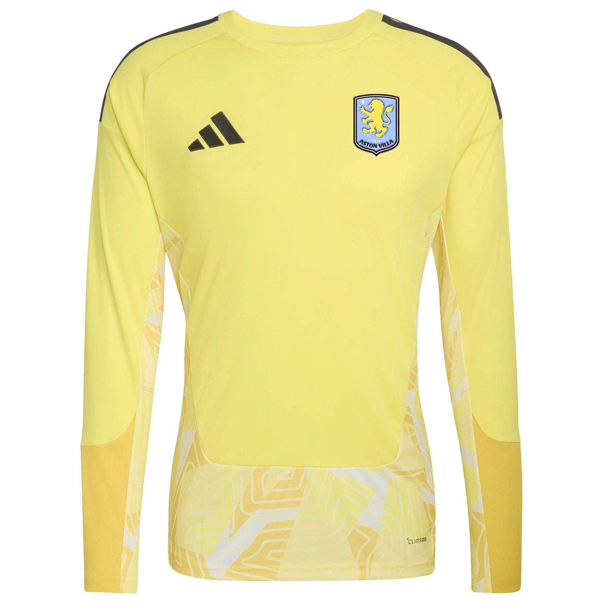 Aston Villa adidas Goalkeeper Shirt 2026-27 - Long Sleeve - Kids with Zion 1 Cup printing, , rebel_hi-res