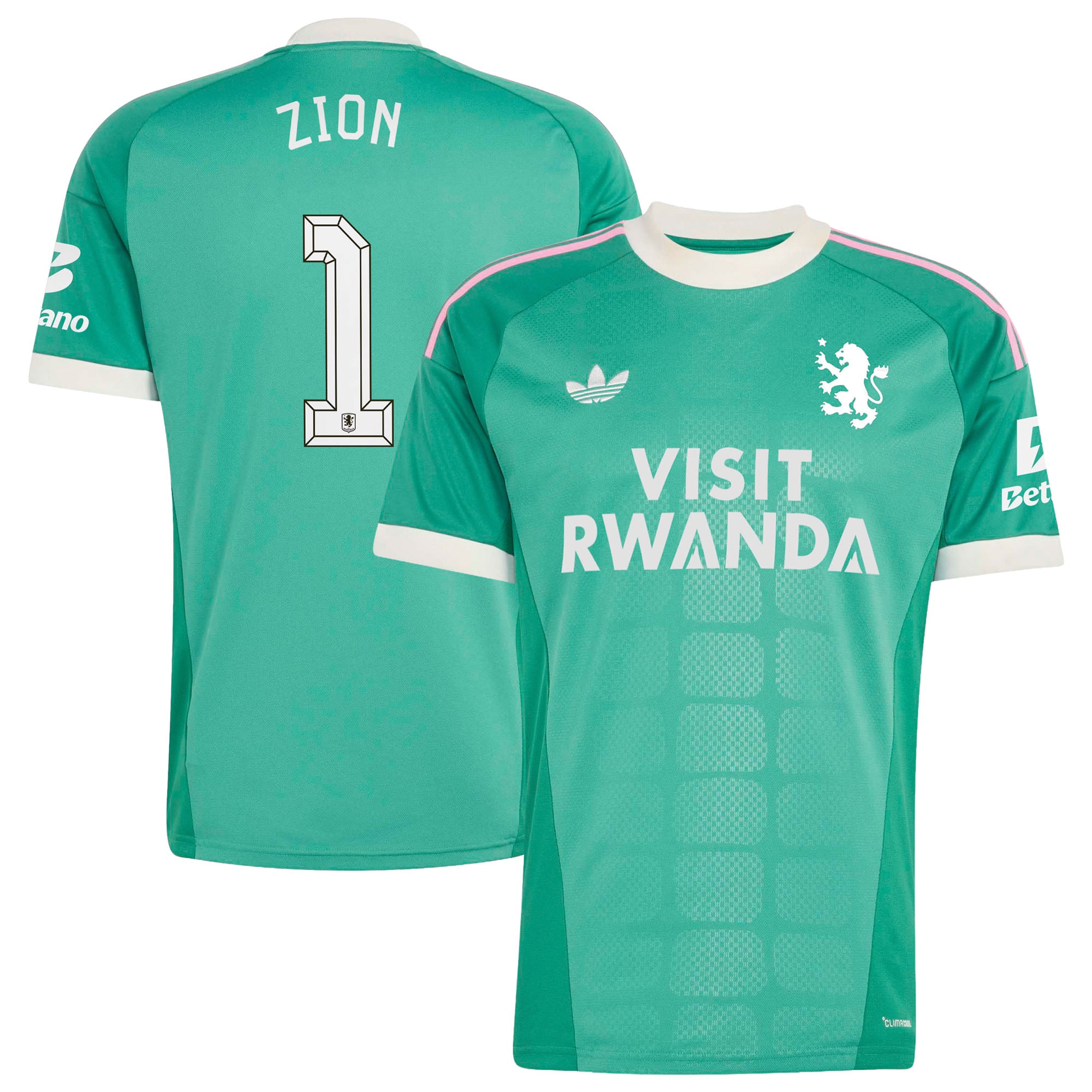 Aston Villa adidas Goalkeeper Shirt 2026-27 with Zion 1 Cup printing
