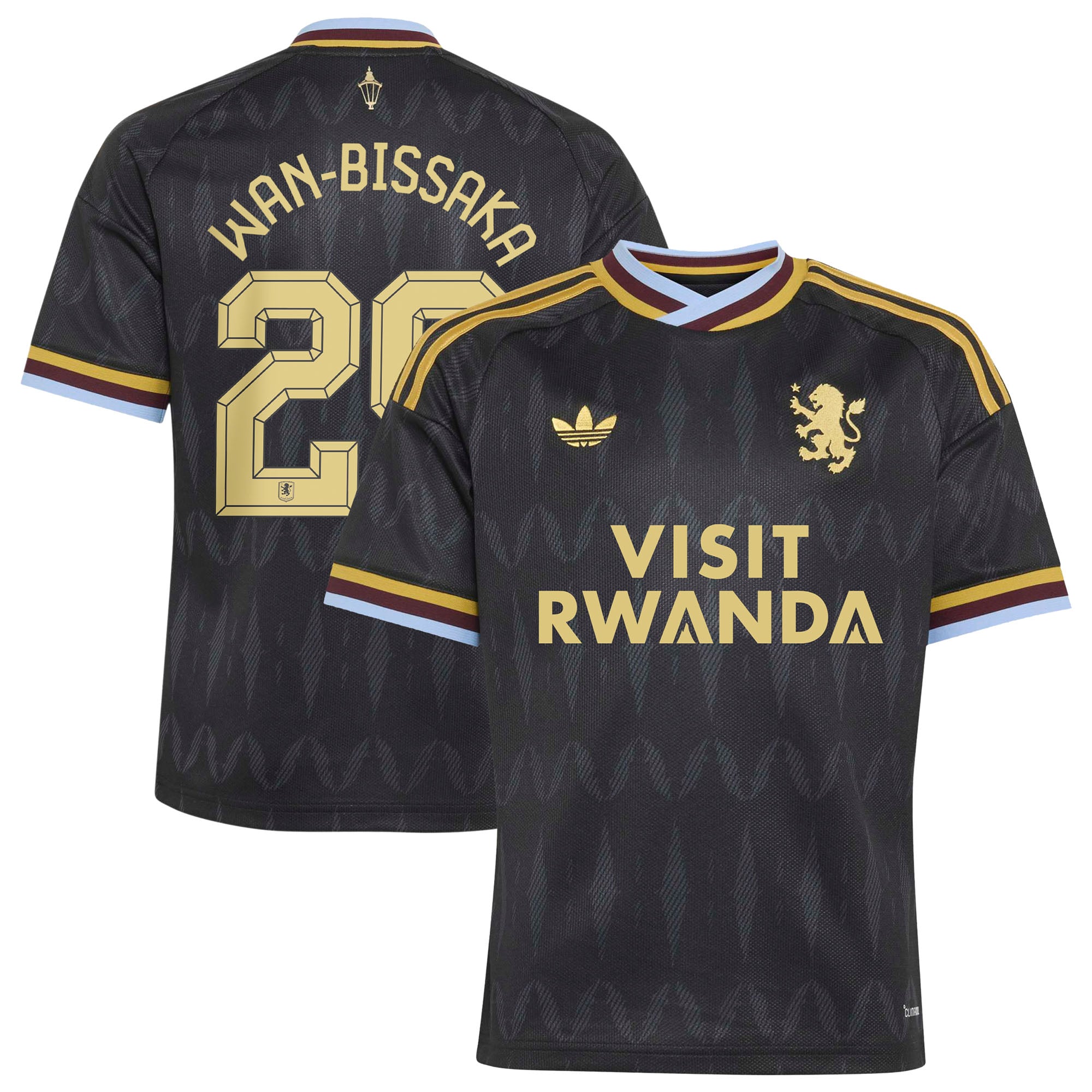 Aston Villa adidas Away Shirt 2026-27 - Kids with Wan-Bissaka 29 Cup printing