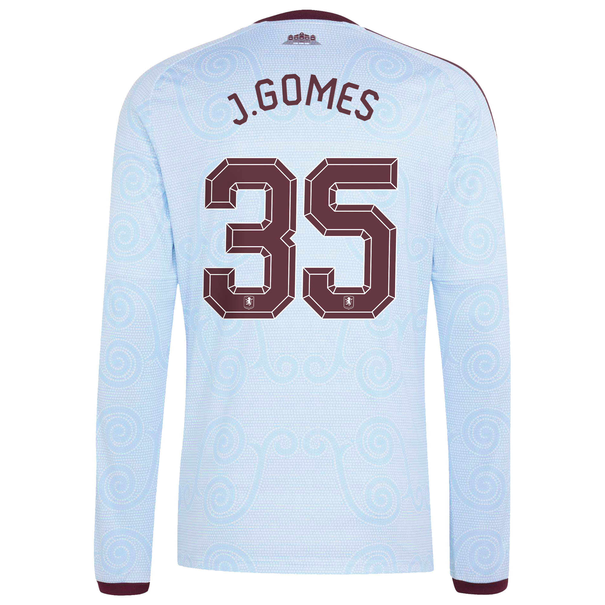 Aston Villa adidas Third Shirt 2026-27 - Long Sleeve with J.Gomes 35 Cup printing, , rebel_hi-res