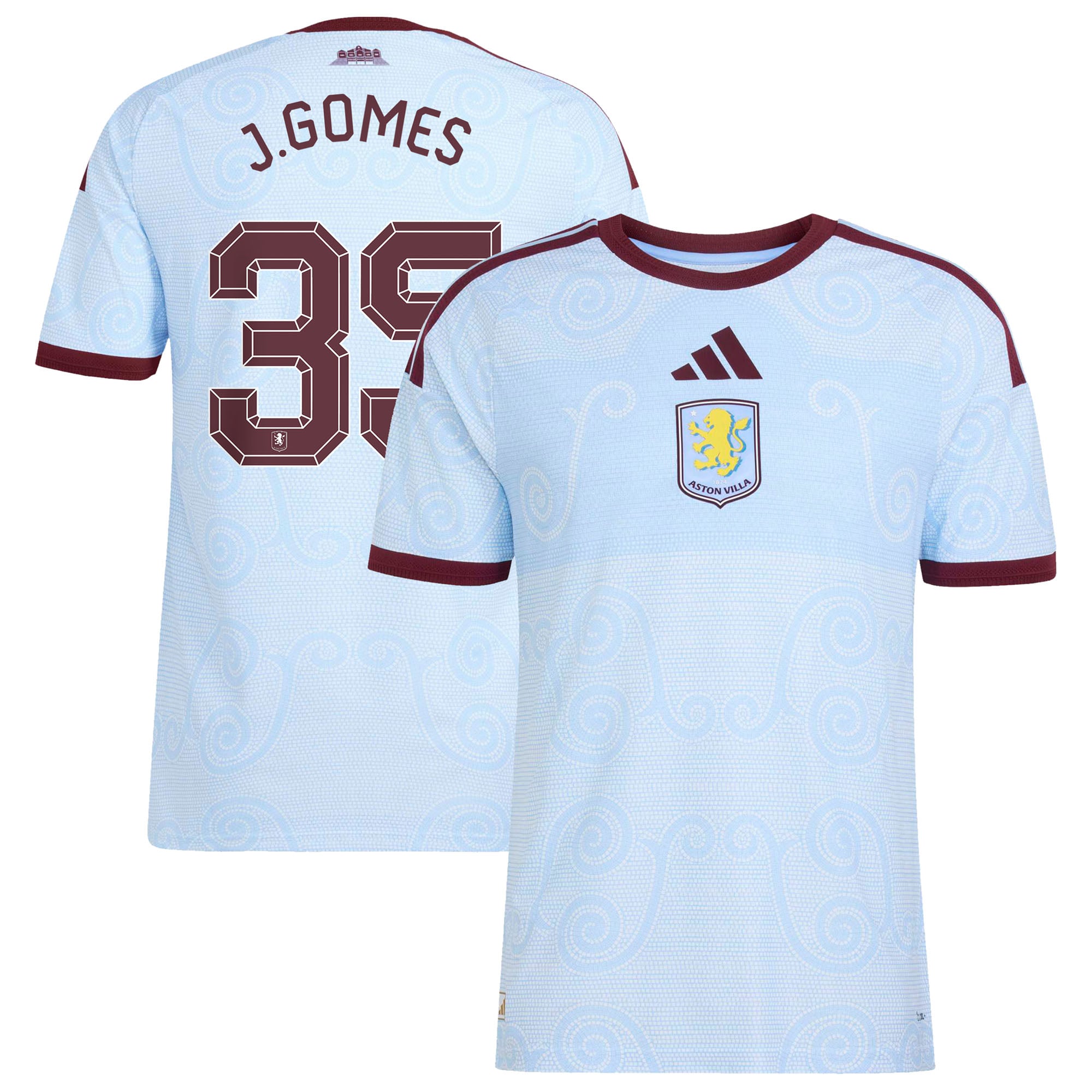 Aston Villa adidas Third Authentic Shirt 2026-27 with J.Gomes 35 Cup printing
