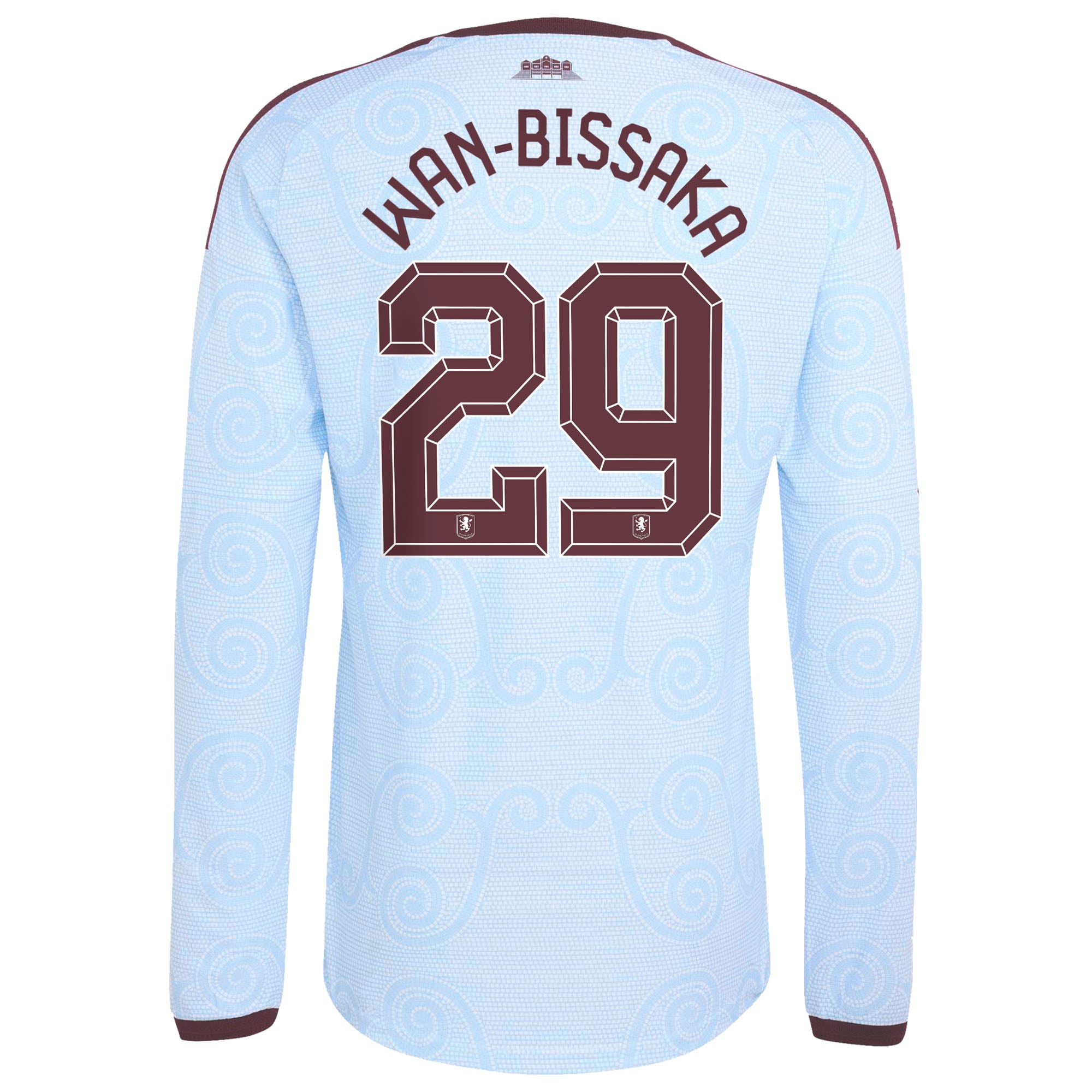 Aston Villa adidas Third Authentic Shirt 2026-27 - Long Sleeve with Wan-Bissaka 29 Cup printing, , rebel_hi-res