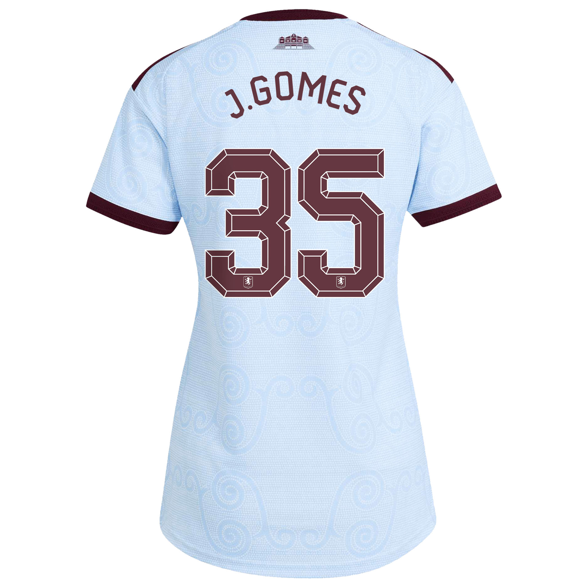 Aston Villa adidas Third Authentic Shirt 2026-27 - Womens with J.Gomes 35 Cup printing, , rebel_hi-res