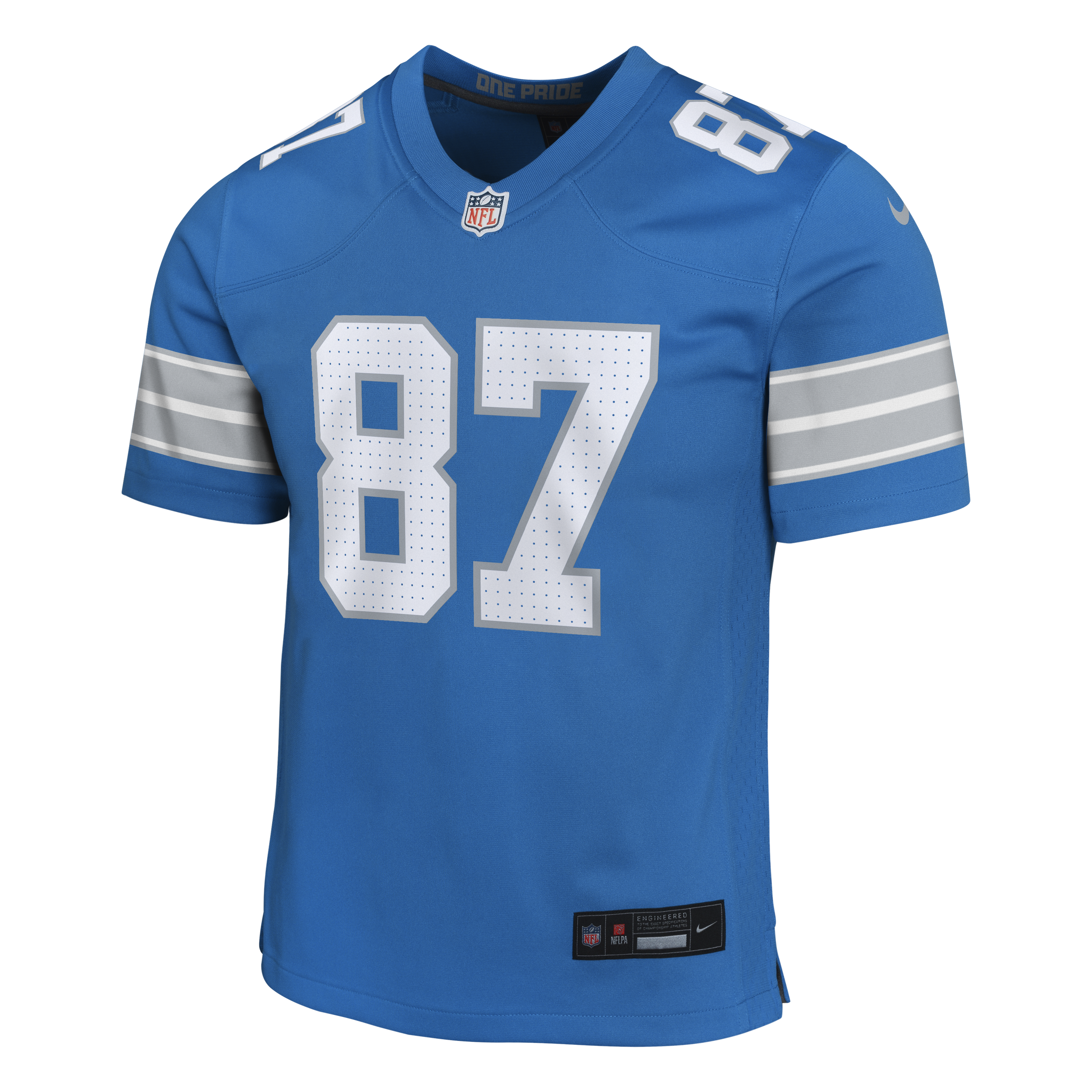 Detroit Lions Nike Game Team Colour Jersey - Blue - Sam LaPorta - Youth, , rebel_hi-res