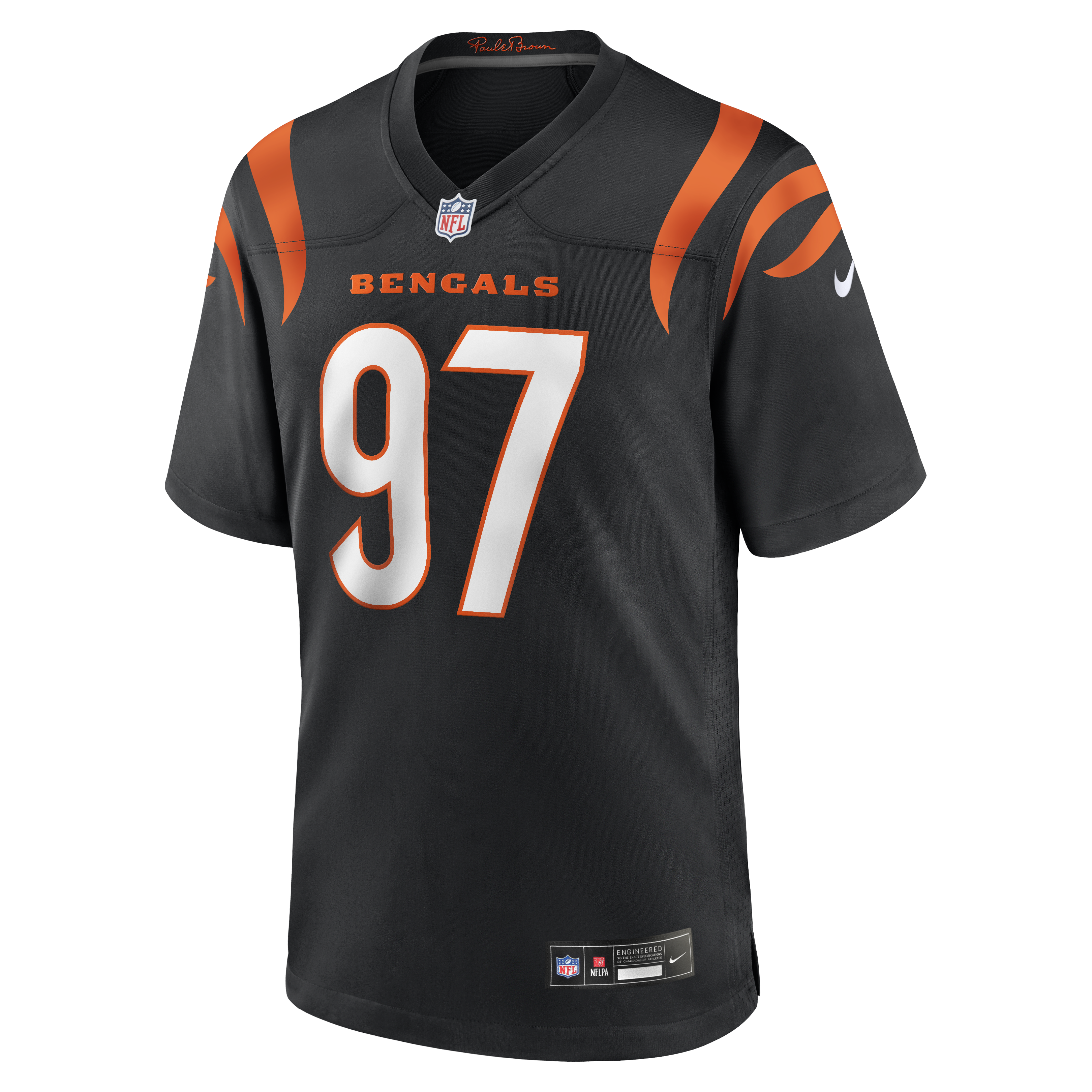 Cincinnati Bengals Nike Game Jersey - Black - Dexter Lawrence II - Mens, , rebel_hi-res