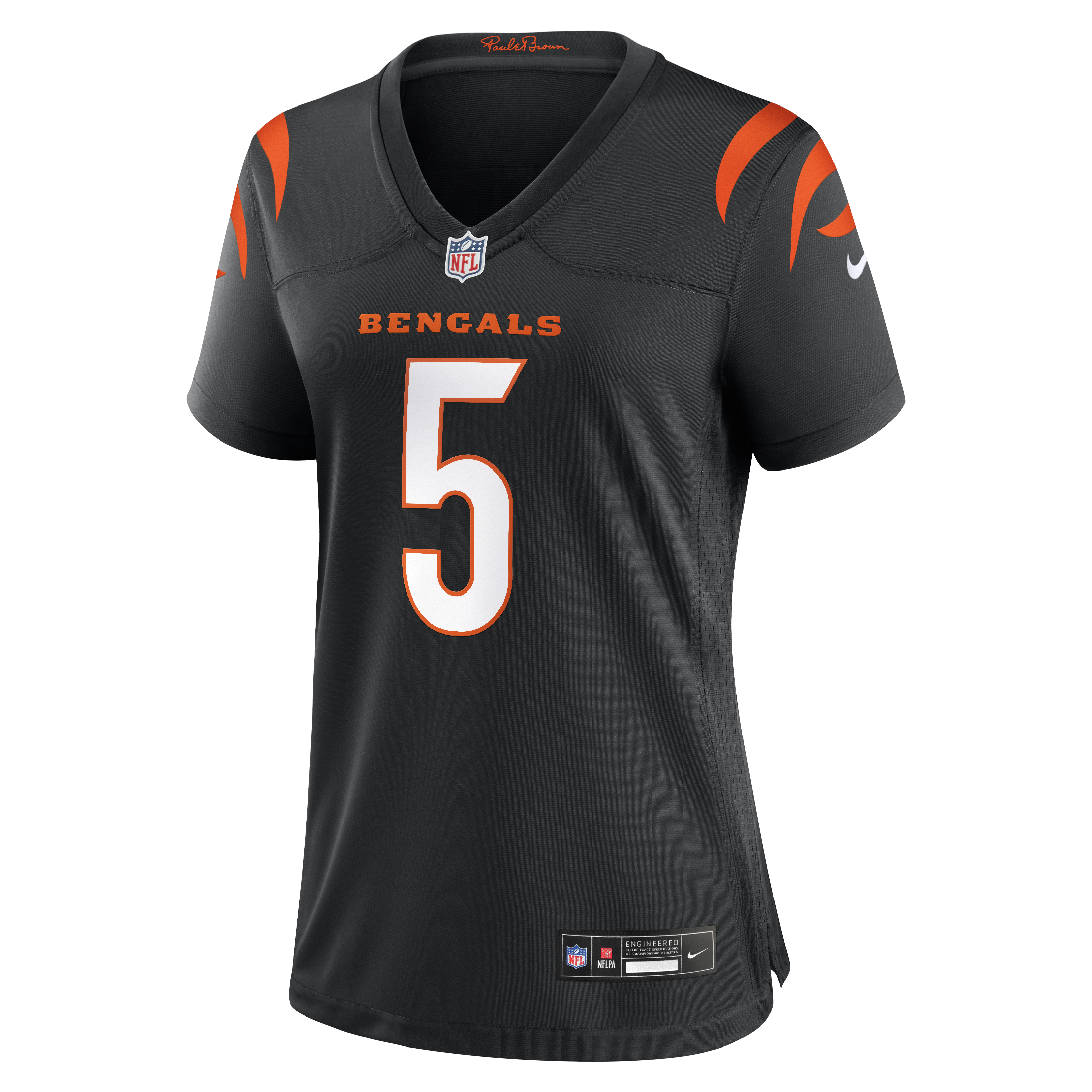 Cincinnati Bengals Nike Game Team Colour Jersey - Black - Tee Higgins - Womens, , rebel_hi-res