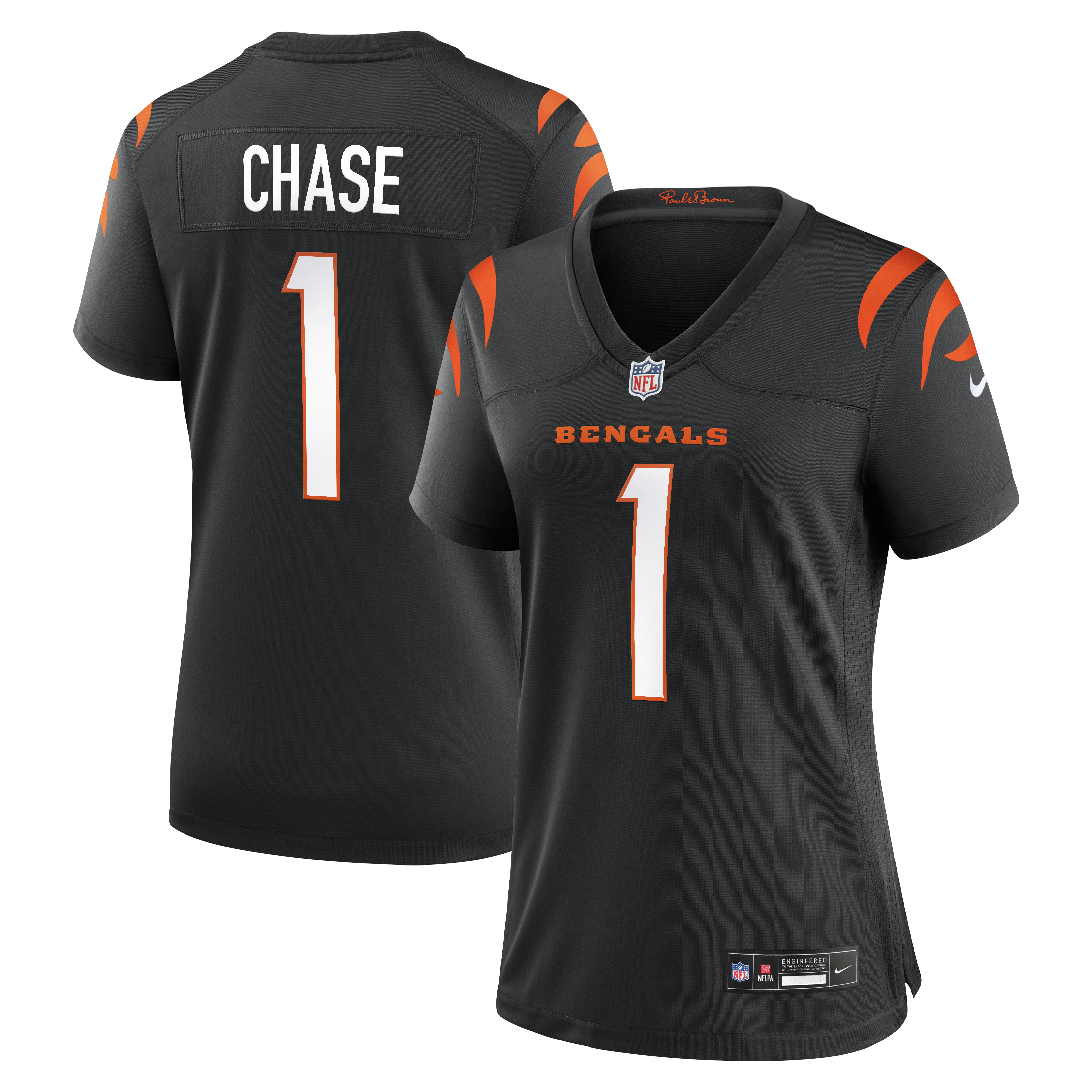Cincinnati Bengals Nike Game Team Colour Jersey - Black - Ja'Marr Chase - Womens, , rebel_hi-res
