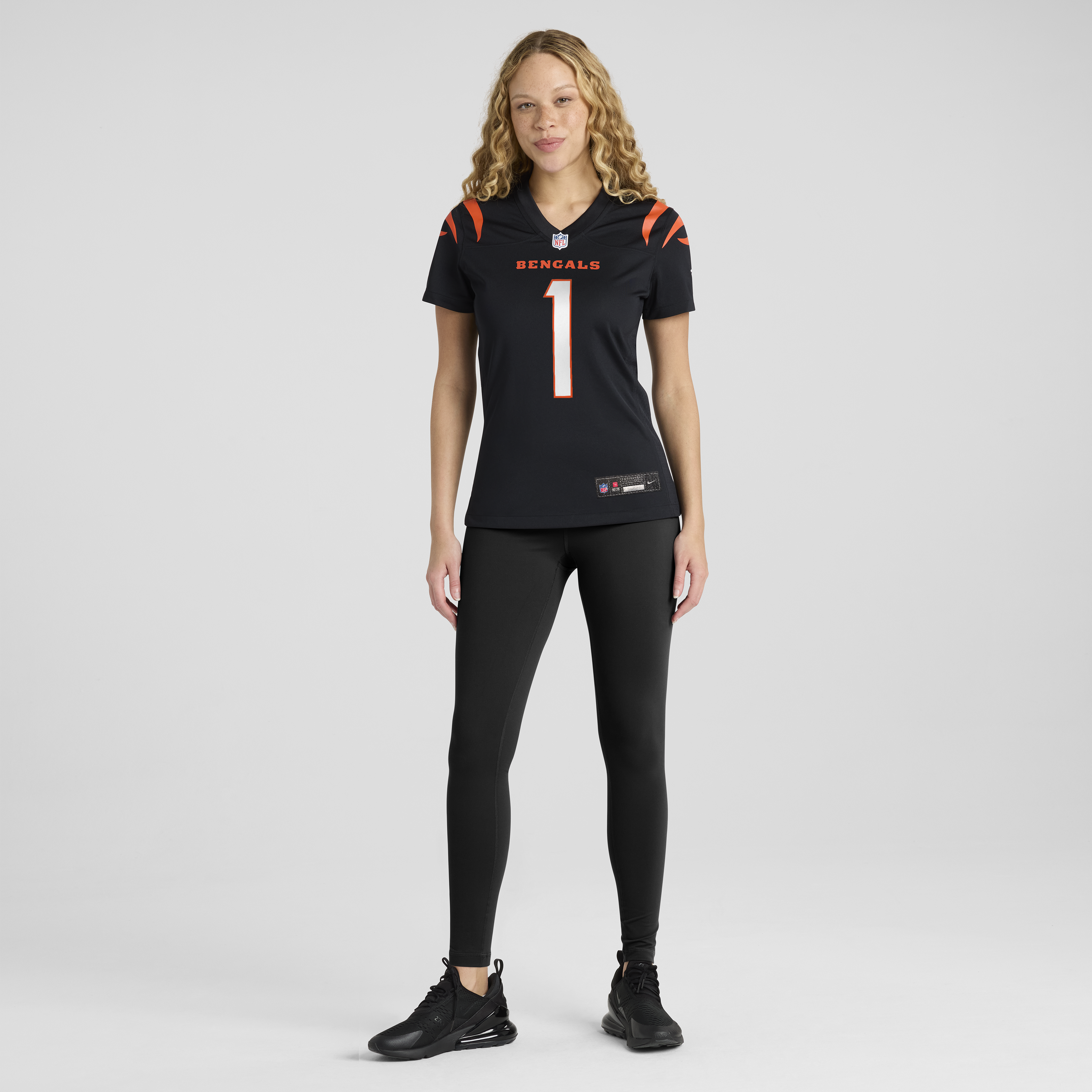 Cincinnati Bengals Nike Game Team Colour Jersey - Black - Ja'Marr Chase - Womens, , rebel_hi-res