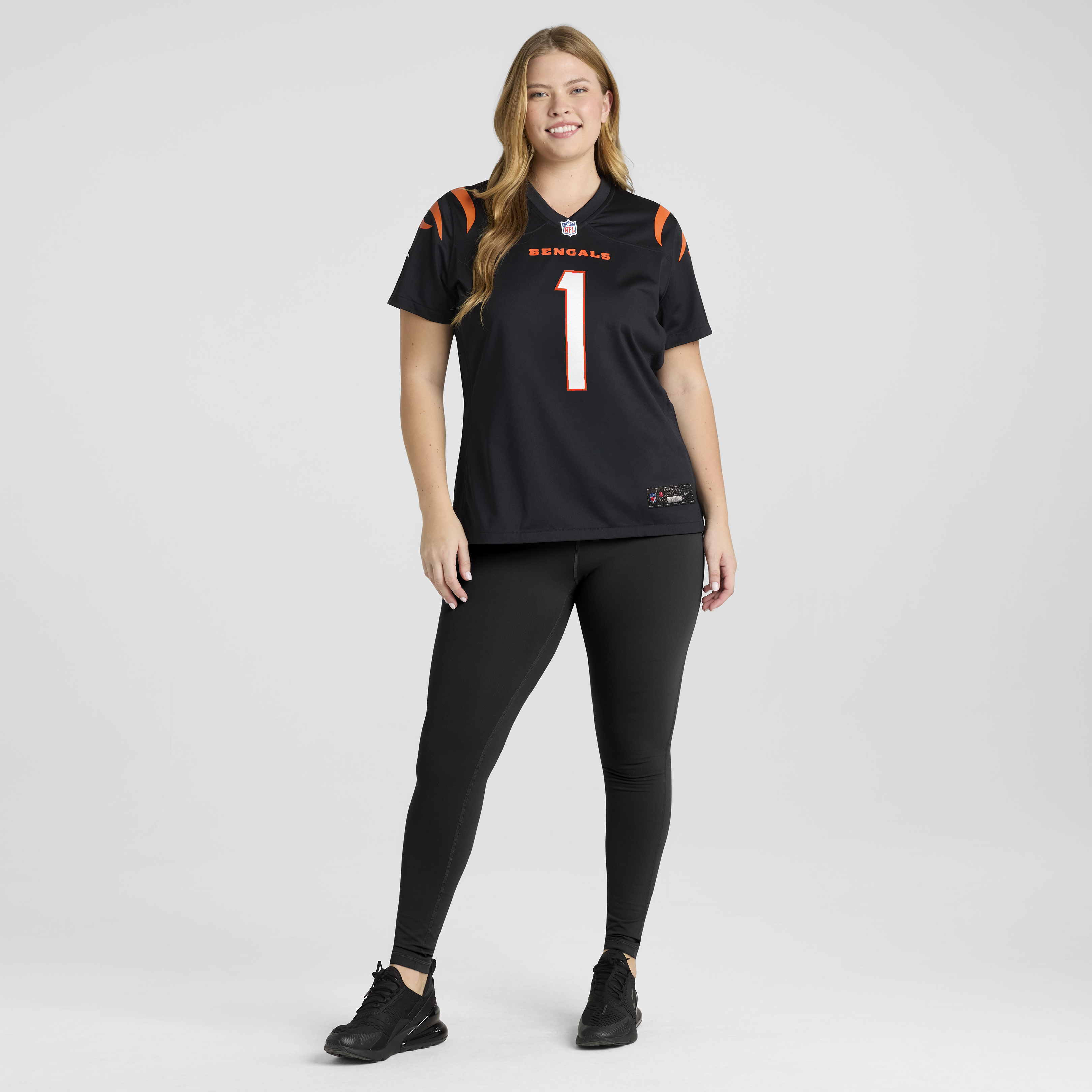 Cincinnati Bengals Nike Game Team Colour Jersey - Black - Ja'Marr Chase - Womens, , rebel_hi-res