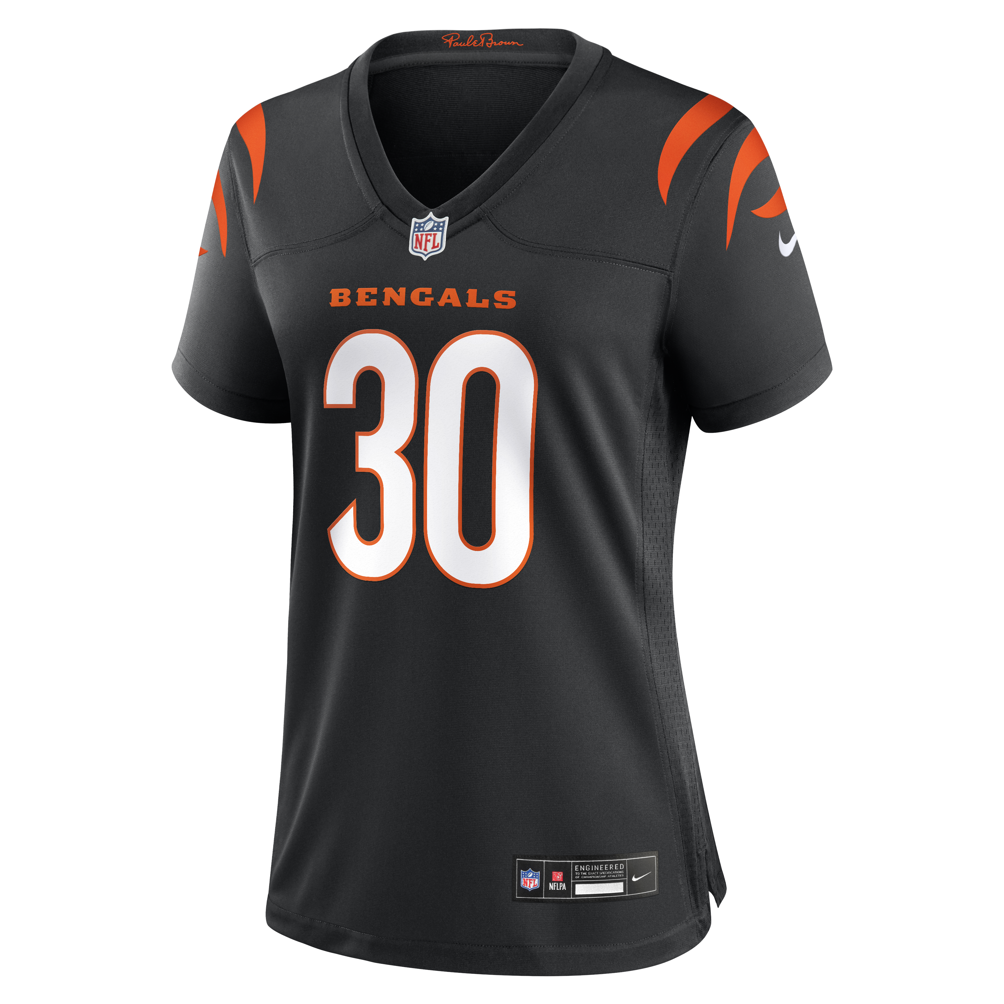 Cincinnati Bengals Nike Game Team Colour Jersey - Black - Chase Brown - Womens, , rebel_hi-res