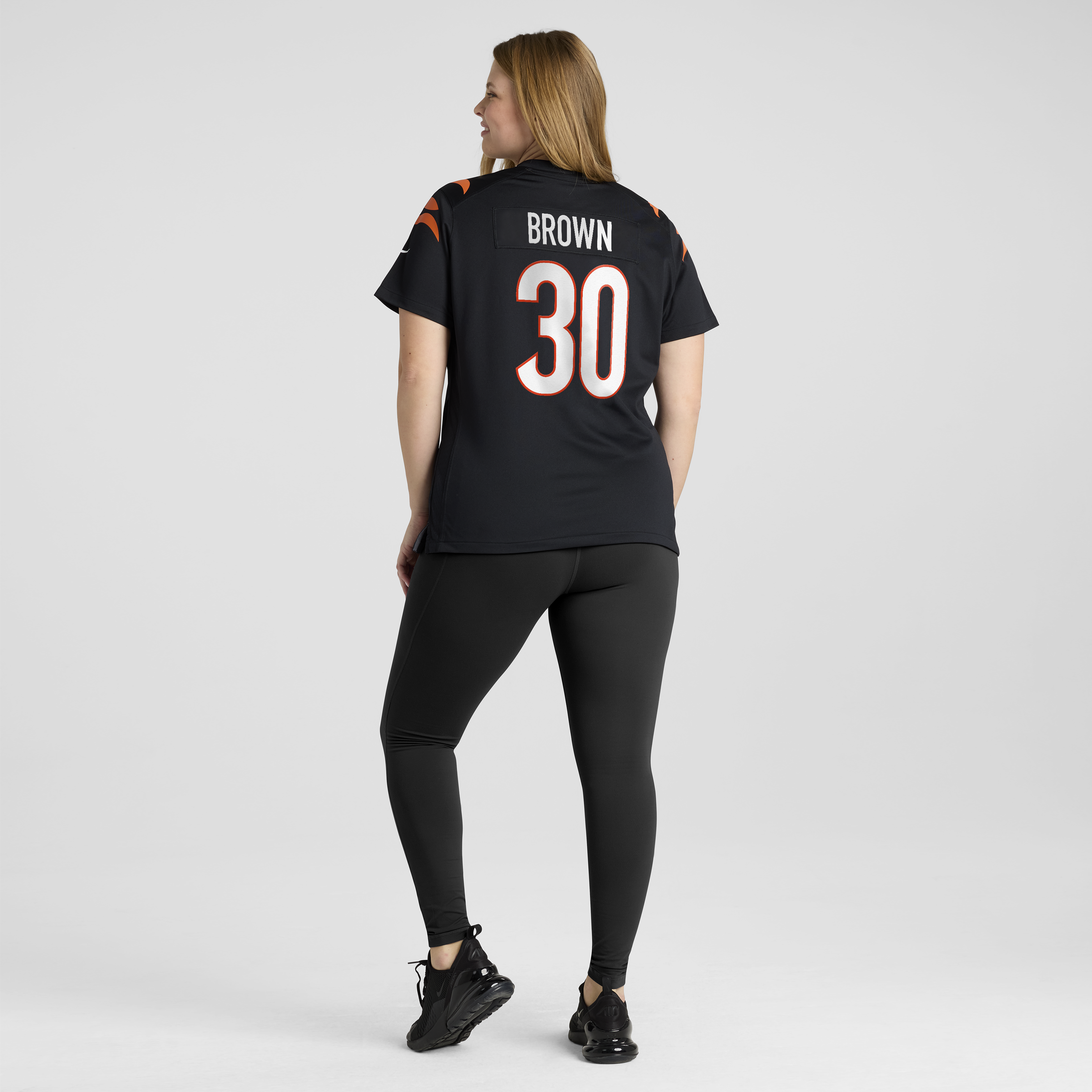 Cincinnati Bengals Nike Game Team Colour Jersey - Black - Chase Brown - Womens, , rebel_hi-res
