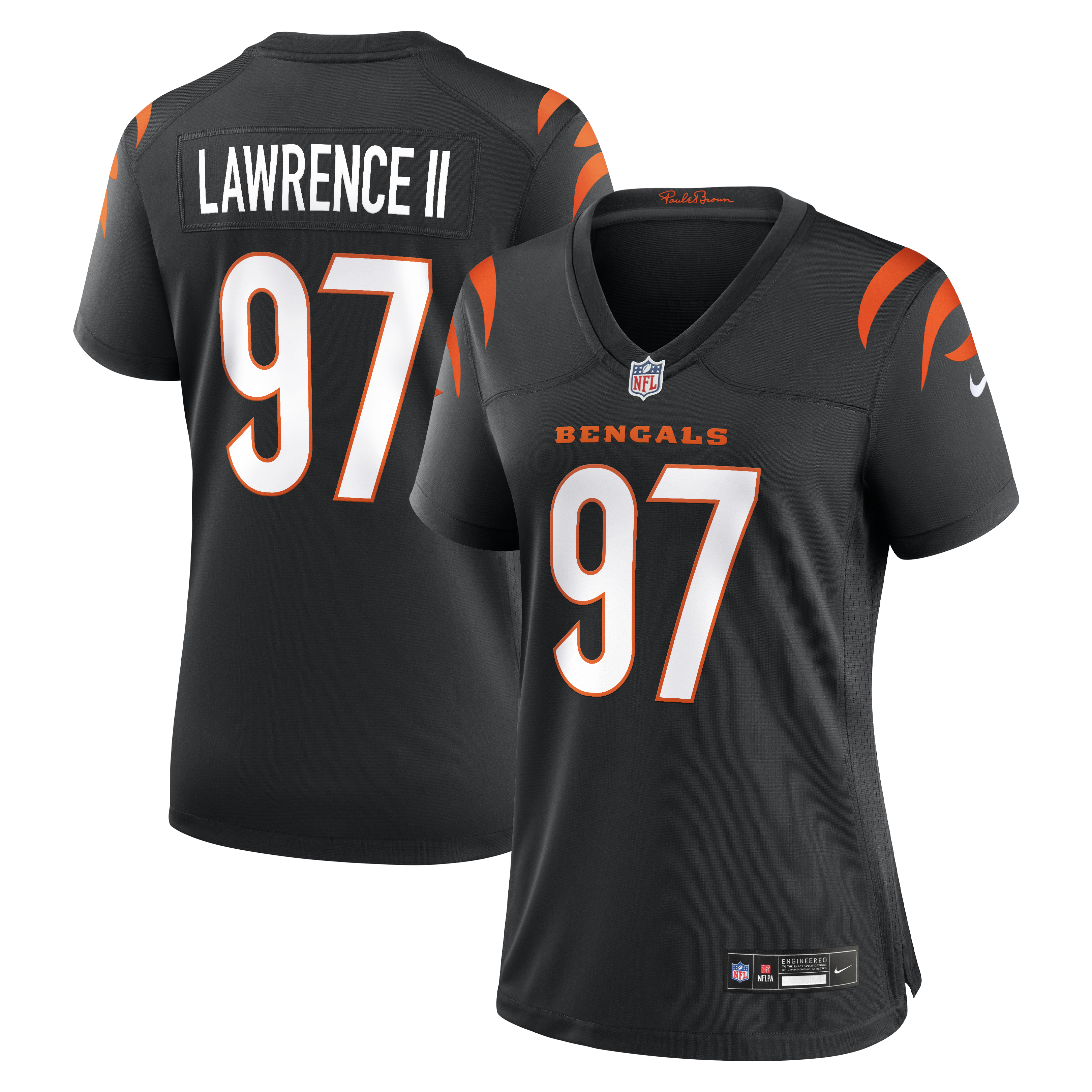 Cincinnati Bengals Nike Game Team Colour Jersey - Black - Dexter Lawrence II - Womens, , rebel_hi-res