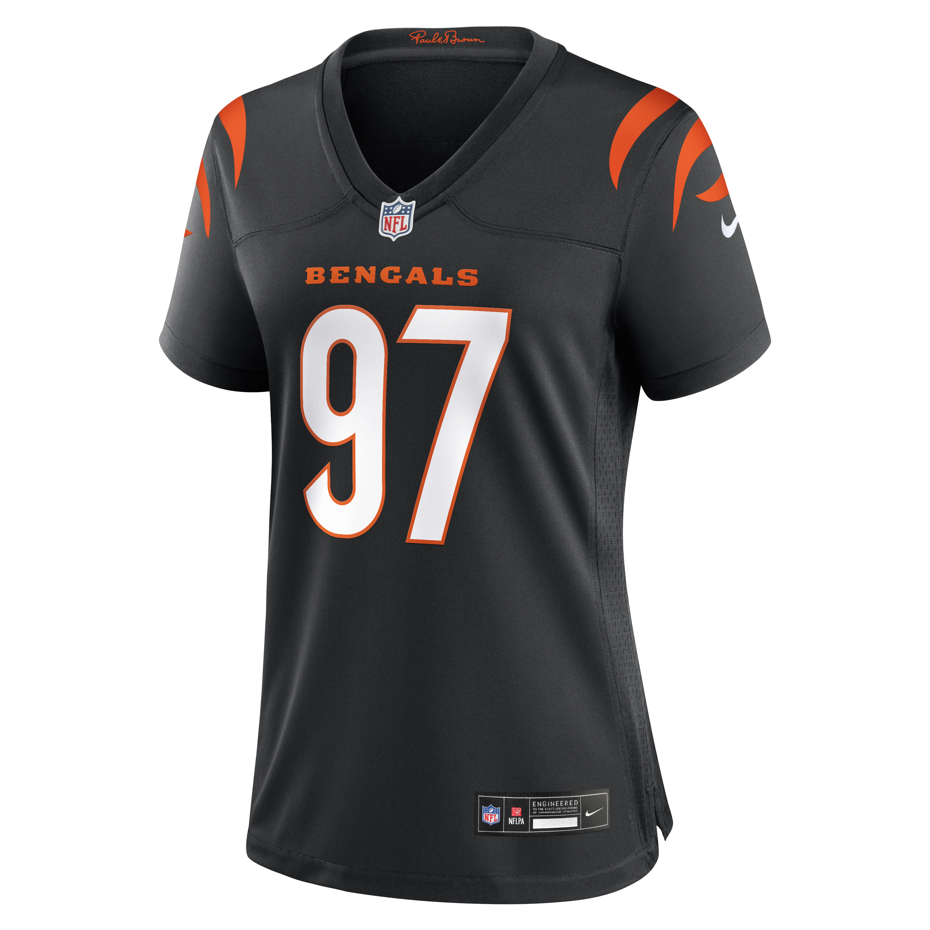 Cincinnati Bengals Nike Game Team Colour Jersey - Black - Dexter Lawrence II - Womens, , rebel_hi-res