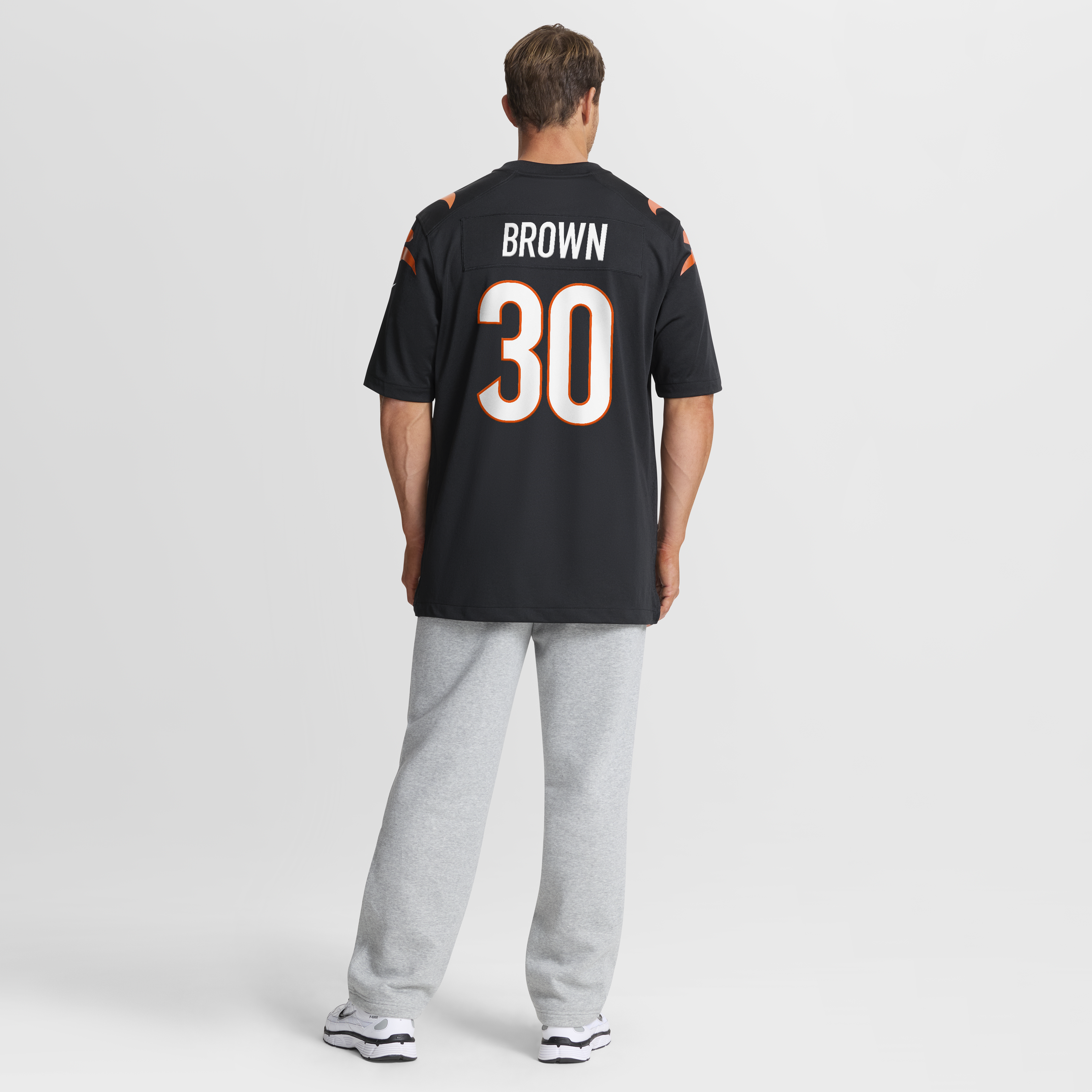Cincinnati Bengals Nike Game Jersey - Black - Chase Brown - Youth, , rebel_hi-res