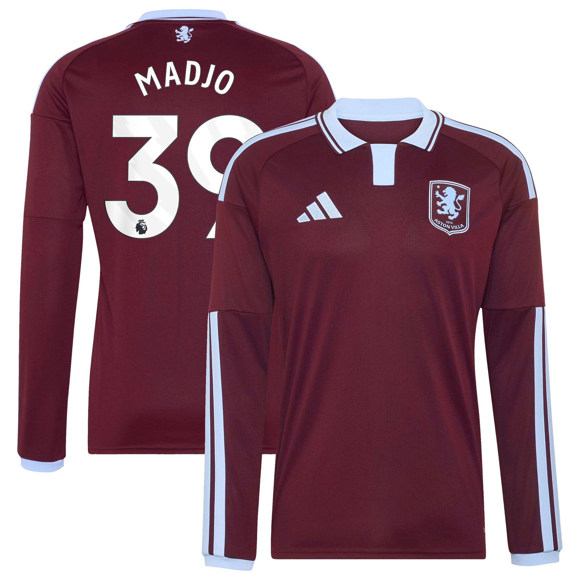 Aston Villa adidas Home Shirt 2026-27 - Long Sleeve with Madjo 39 printing