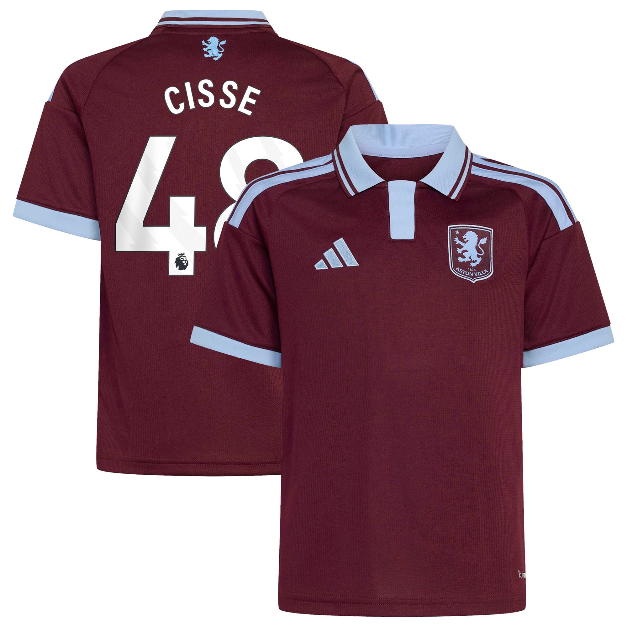 Aston Villa adidas Home Shirt 2026-27 - Kids with Cisse 48 printing