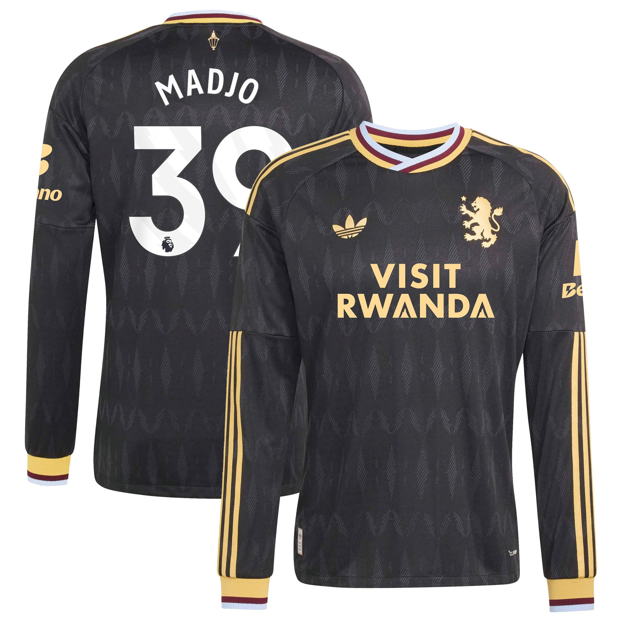 Aston Villa adidas Away Authentic Shirt 2026-27 - Long Sleeve with Madjo 39 printing