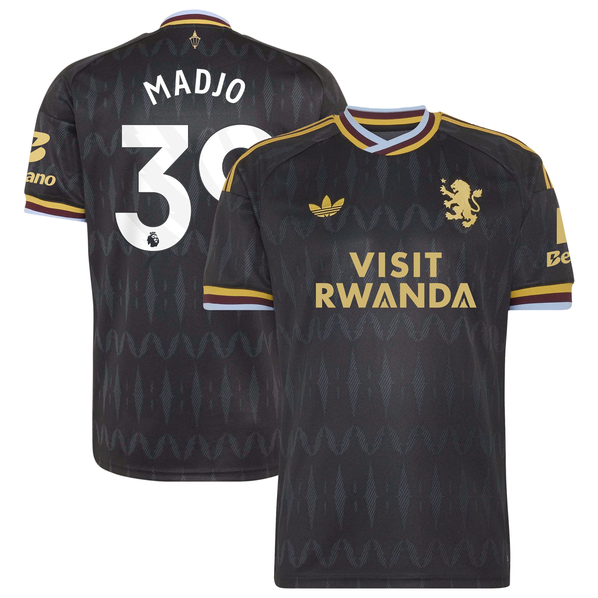 Aston Villa adidas Away Shirt 2026-27 with Madjo 39 printing