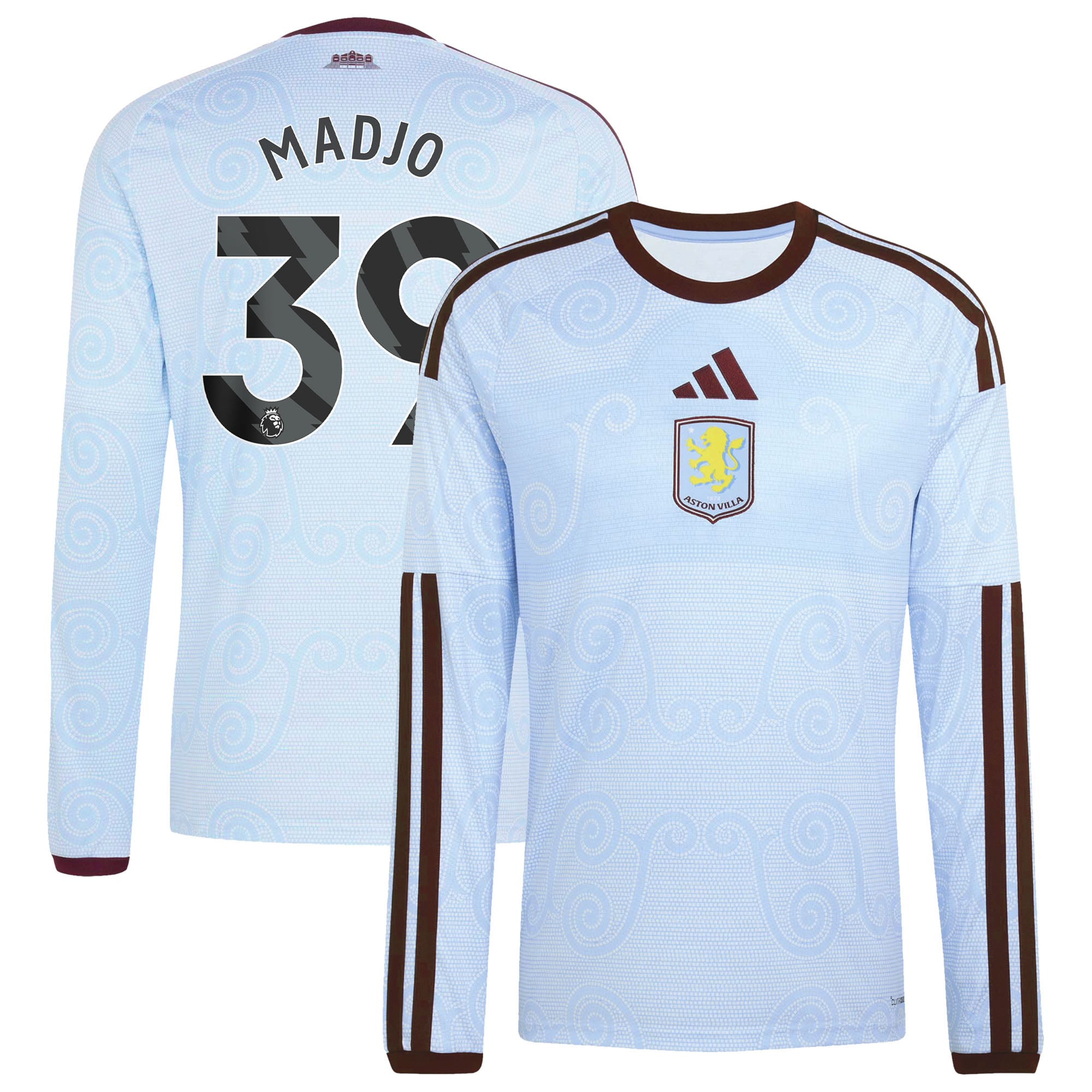 Aston Villa adidas Third Shirt 2026-27 - Long Sleeve with Madjo 39 printing
