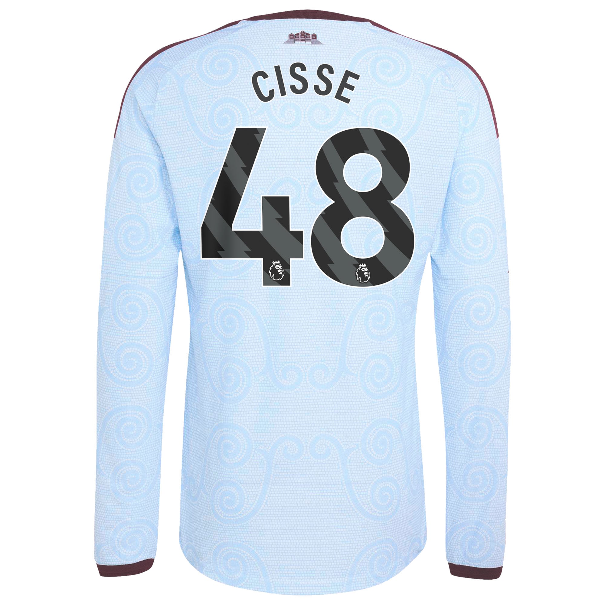 Aston Villa adidas Third Authentic Shirt 2026-27 - Long Sleeve with Cisse 48 printing, , rebel_hi-res